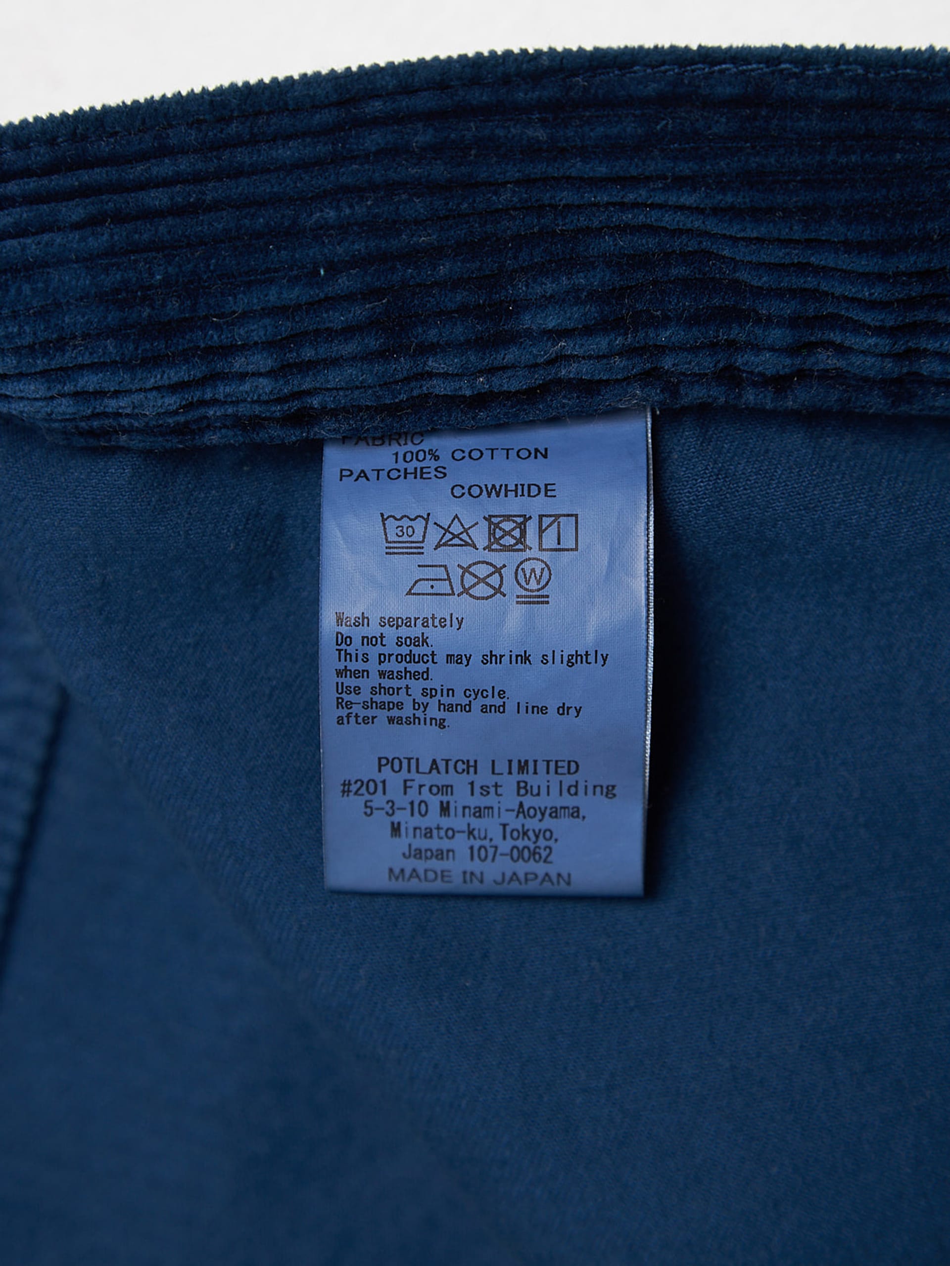 Cav Empt Blue Buttoned Courduroy Cotton Pants