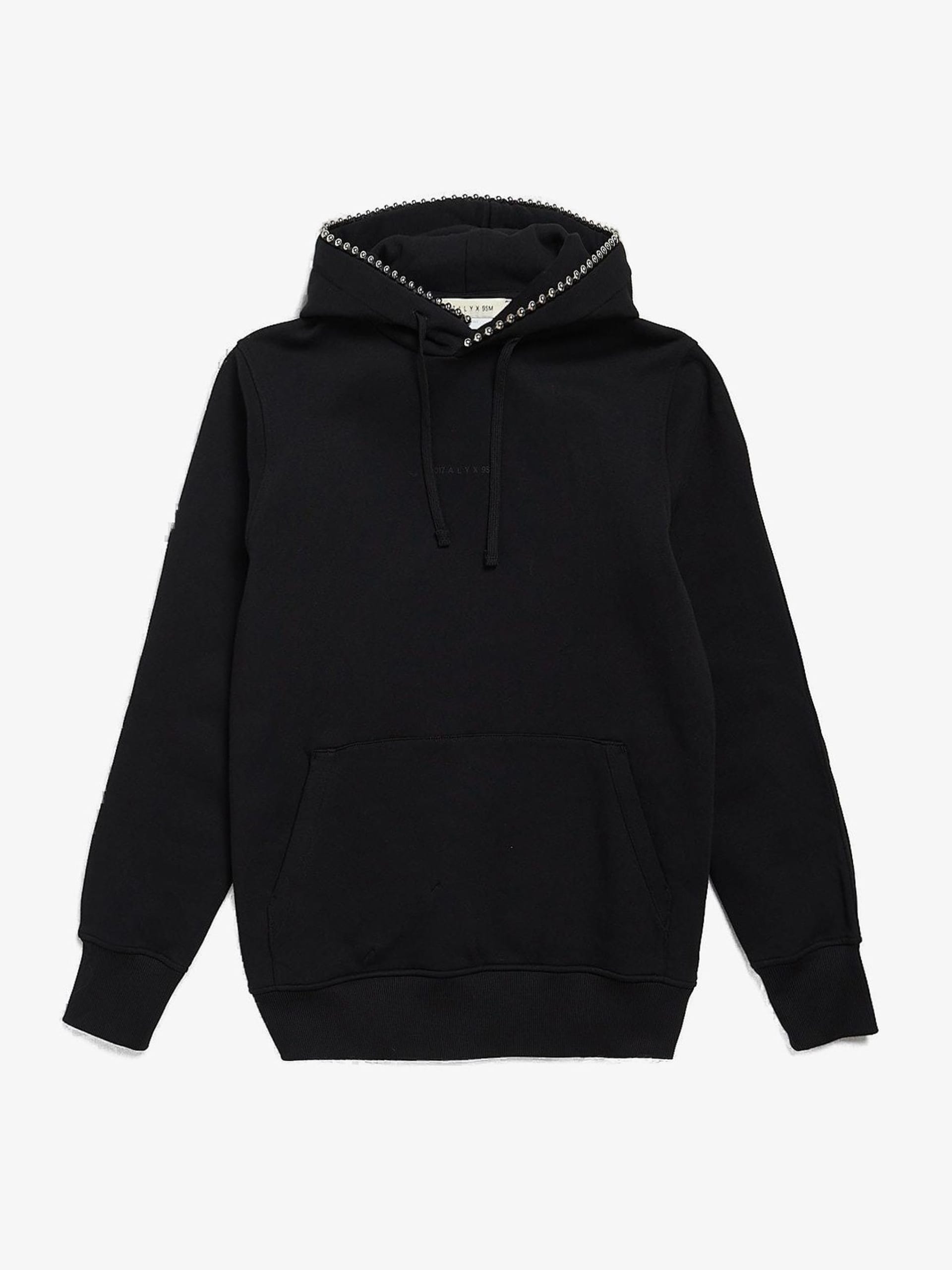 1017 ALYX 9SM Black Cotton Hood Studded Hoodie