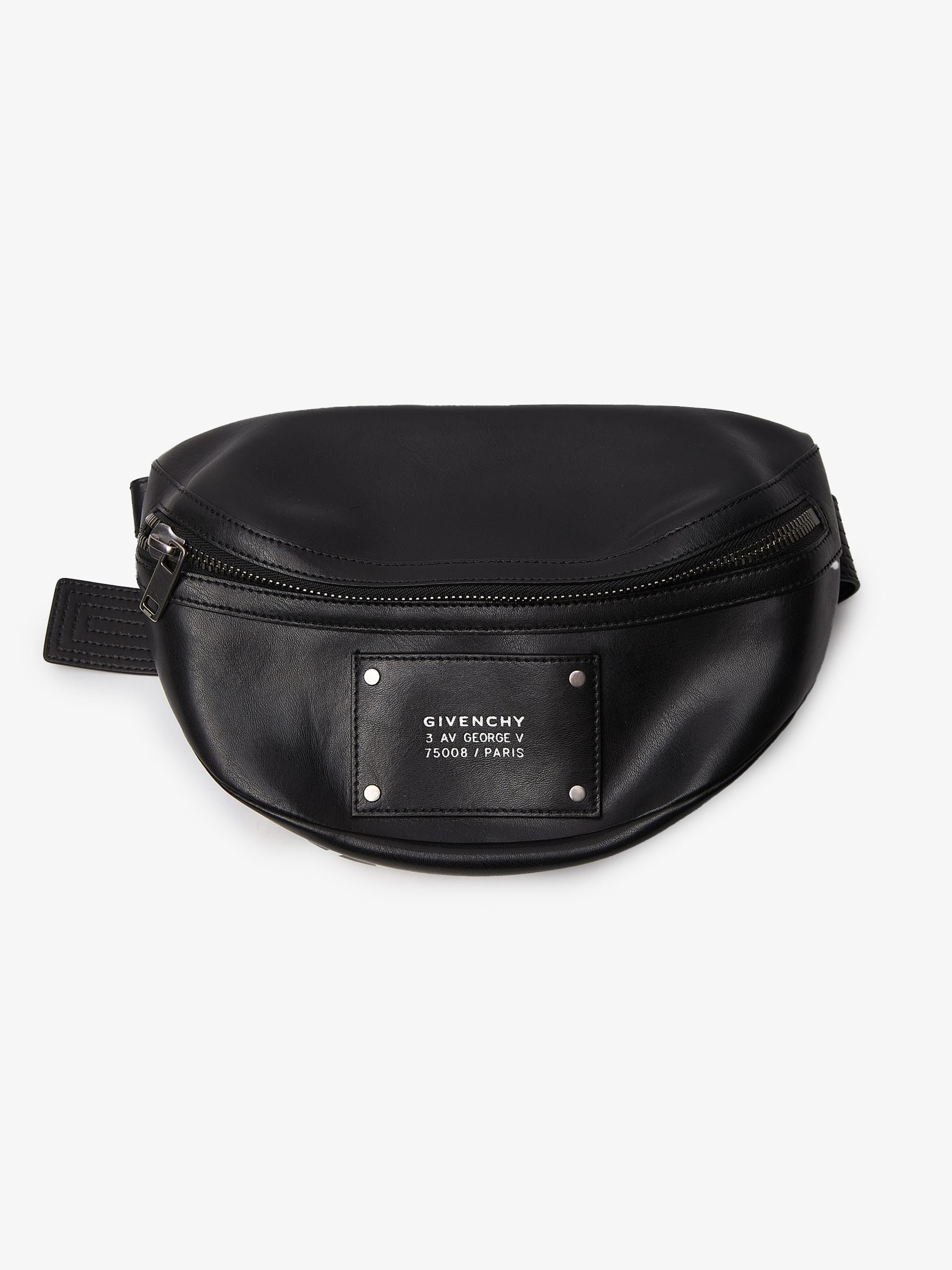 Givenchy Black logo Printed And Patched Leather Bag