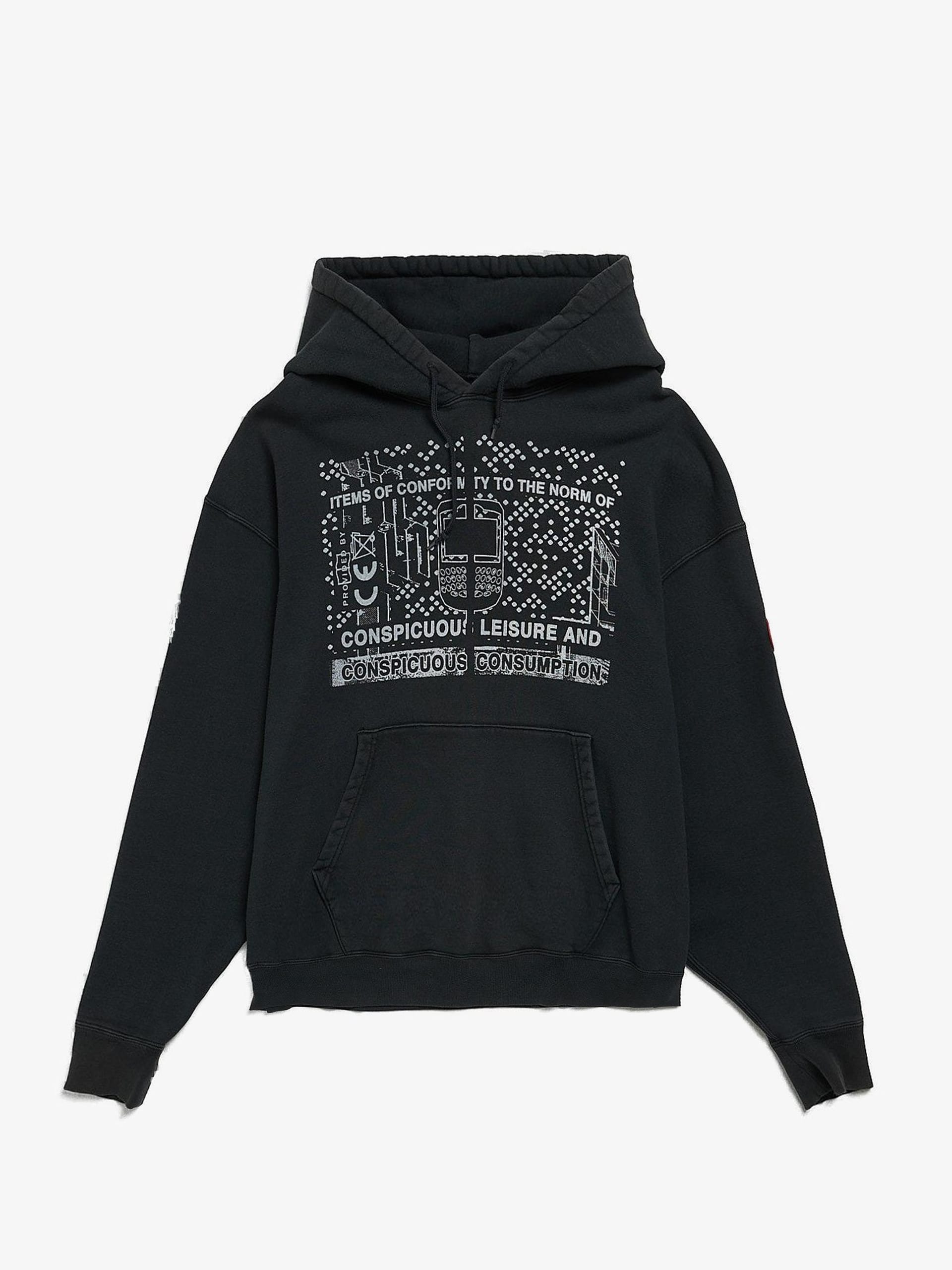 Cav Empt Dark Green Conspicuous Printed Cotton Hoodie