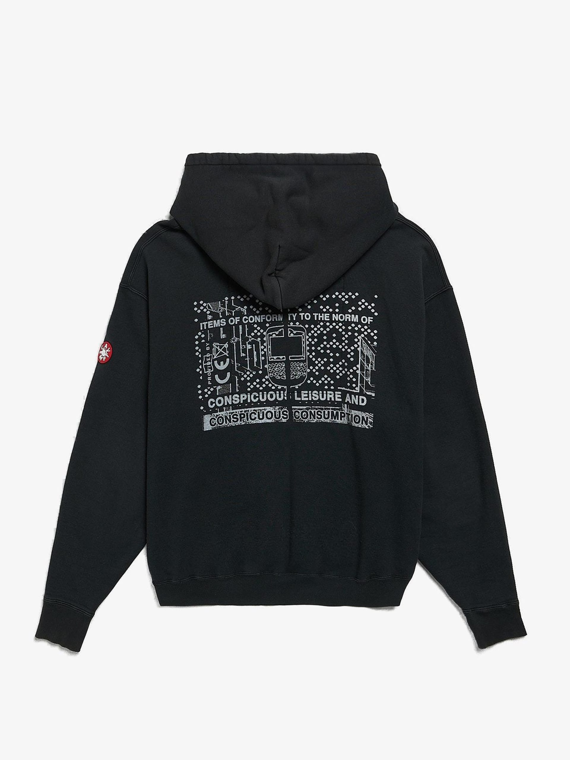 Cav Empt Dark Green Conspicuous Printed Cotton Hoodie