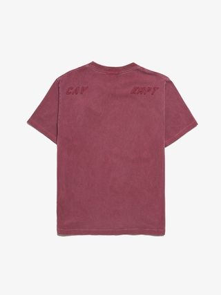 Cav Empt Pink Washed Logo Embossed Cotton T Shirt