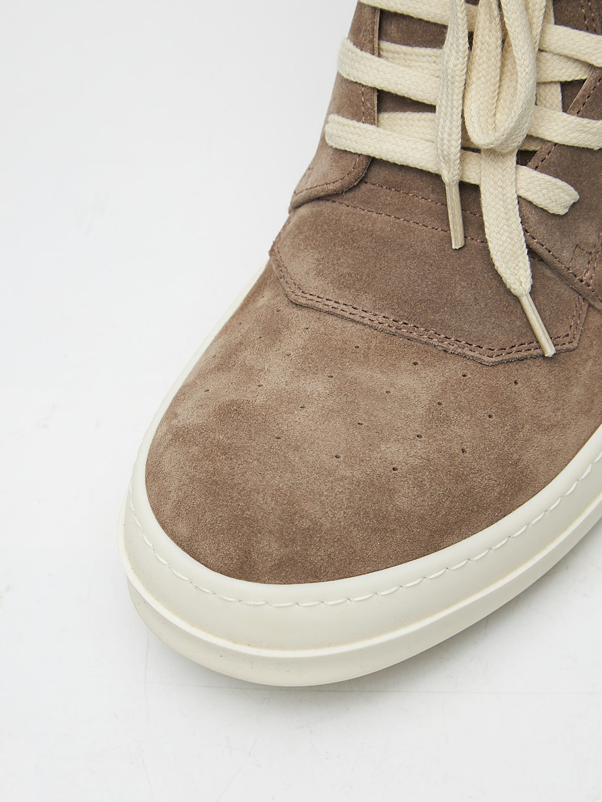 Rick Owens Dust / Milk Geobasket Sneakers