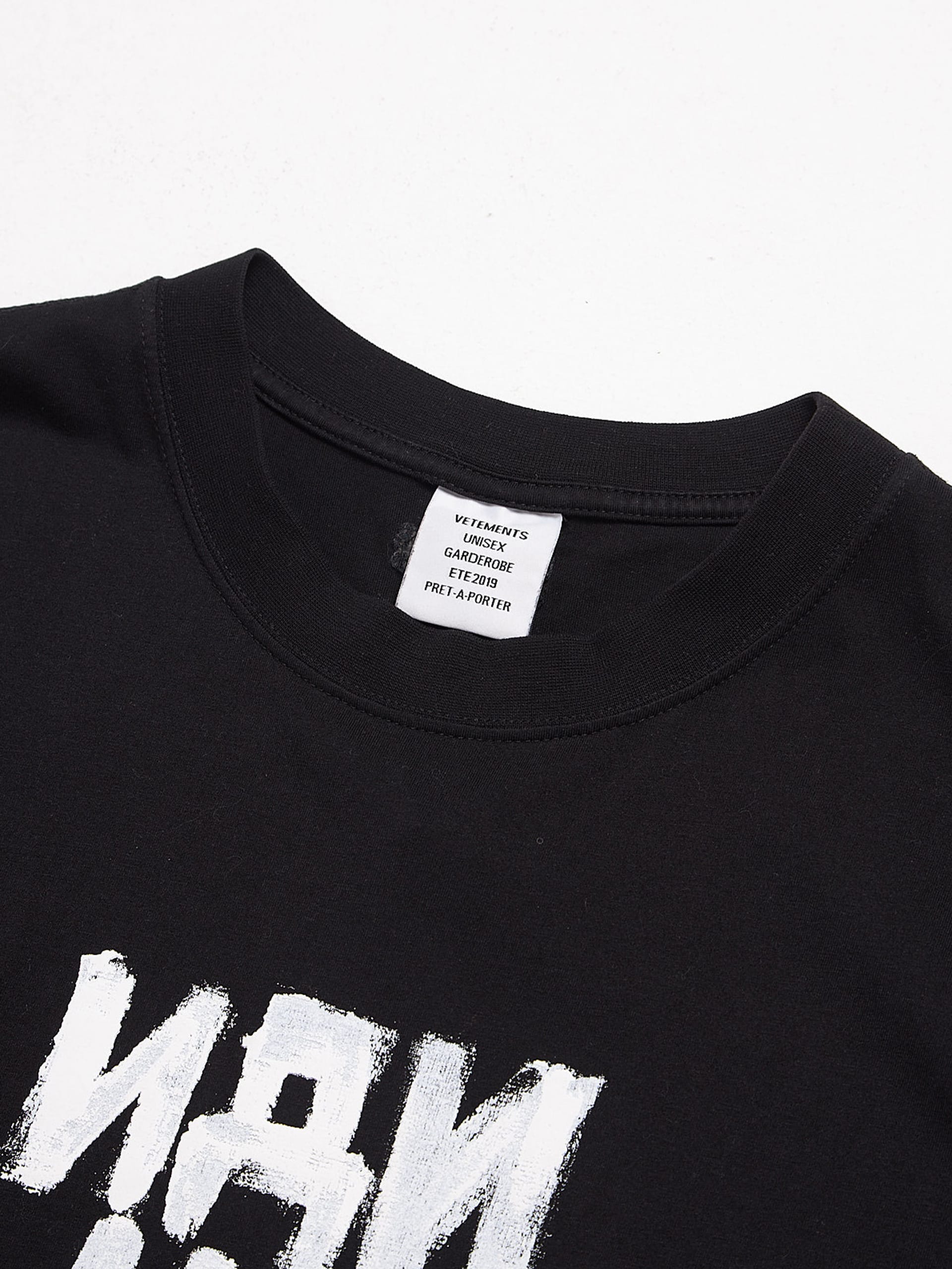 Vetements Black Fuck You Printed Cotton T-Shirt