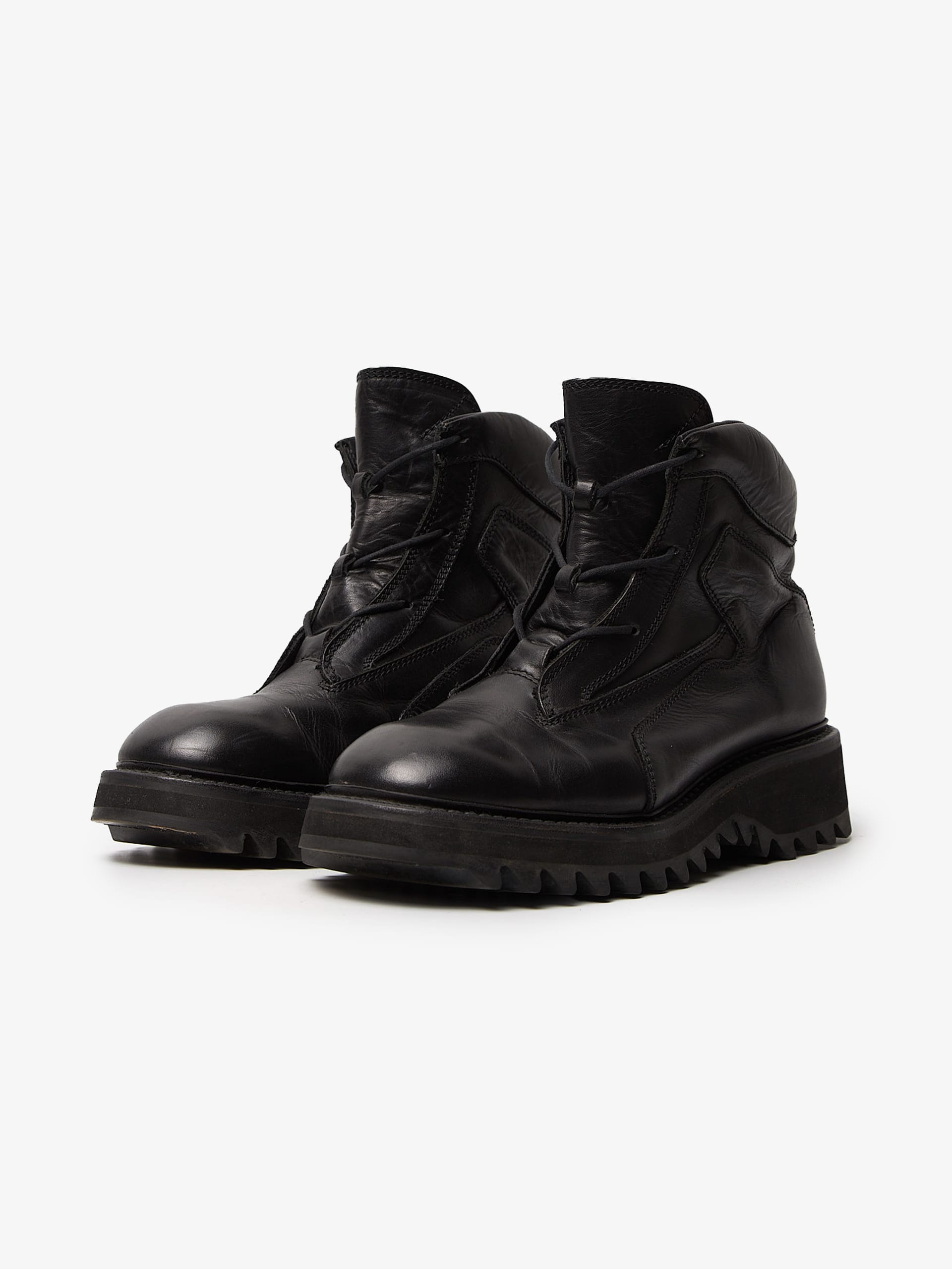 Julius Black Leather Boots Julius Black Leather Boots