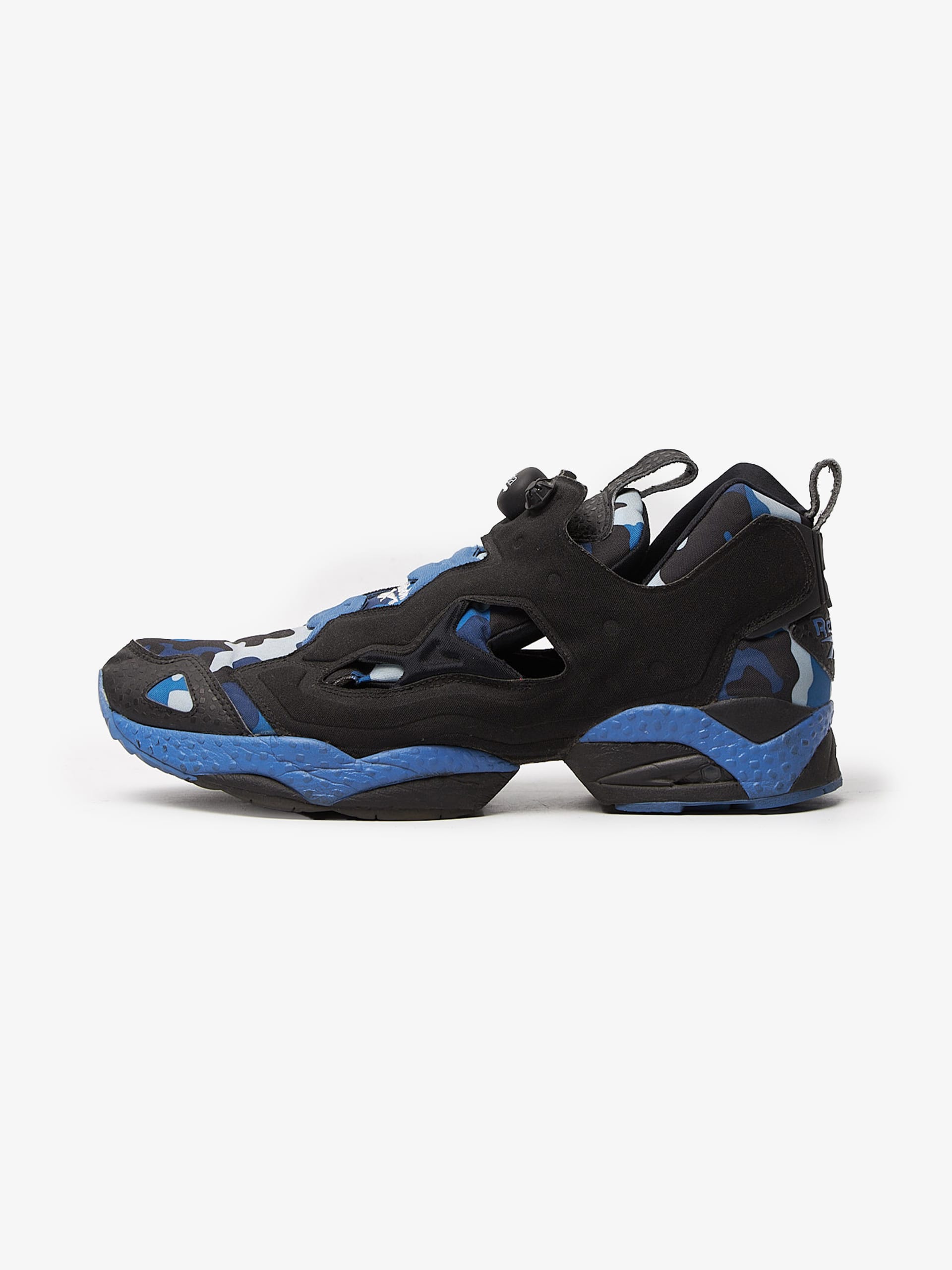 Reebok Camo Blue and Black Instapump Fury Sneakers