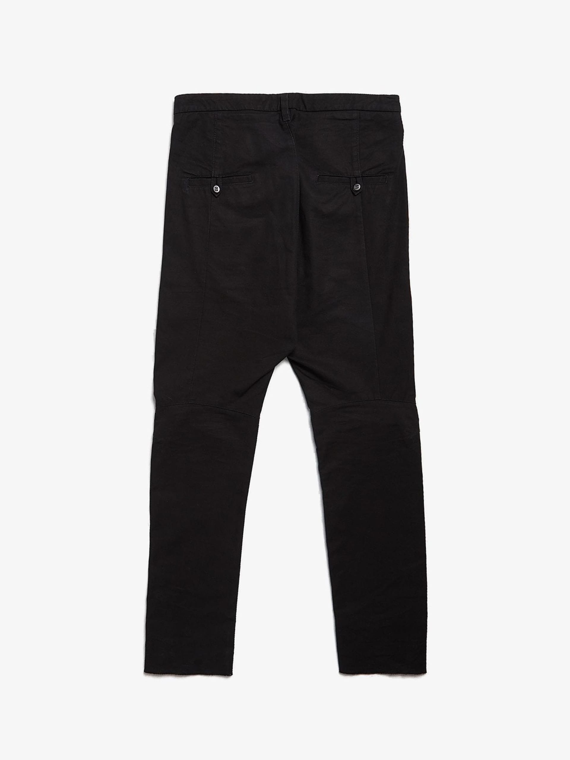 Poeme Bohemien Black Knee Detailed Cotton Pants