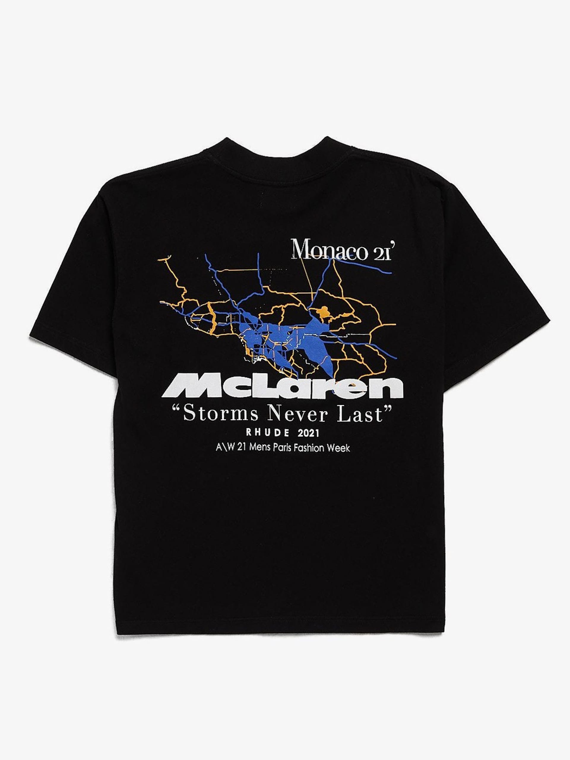 Rhude X McLaren Print Detailed Cotton T-Shirt