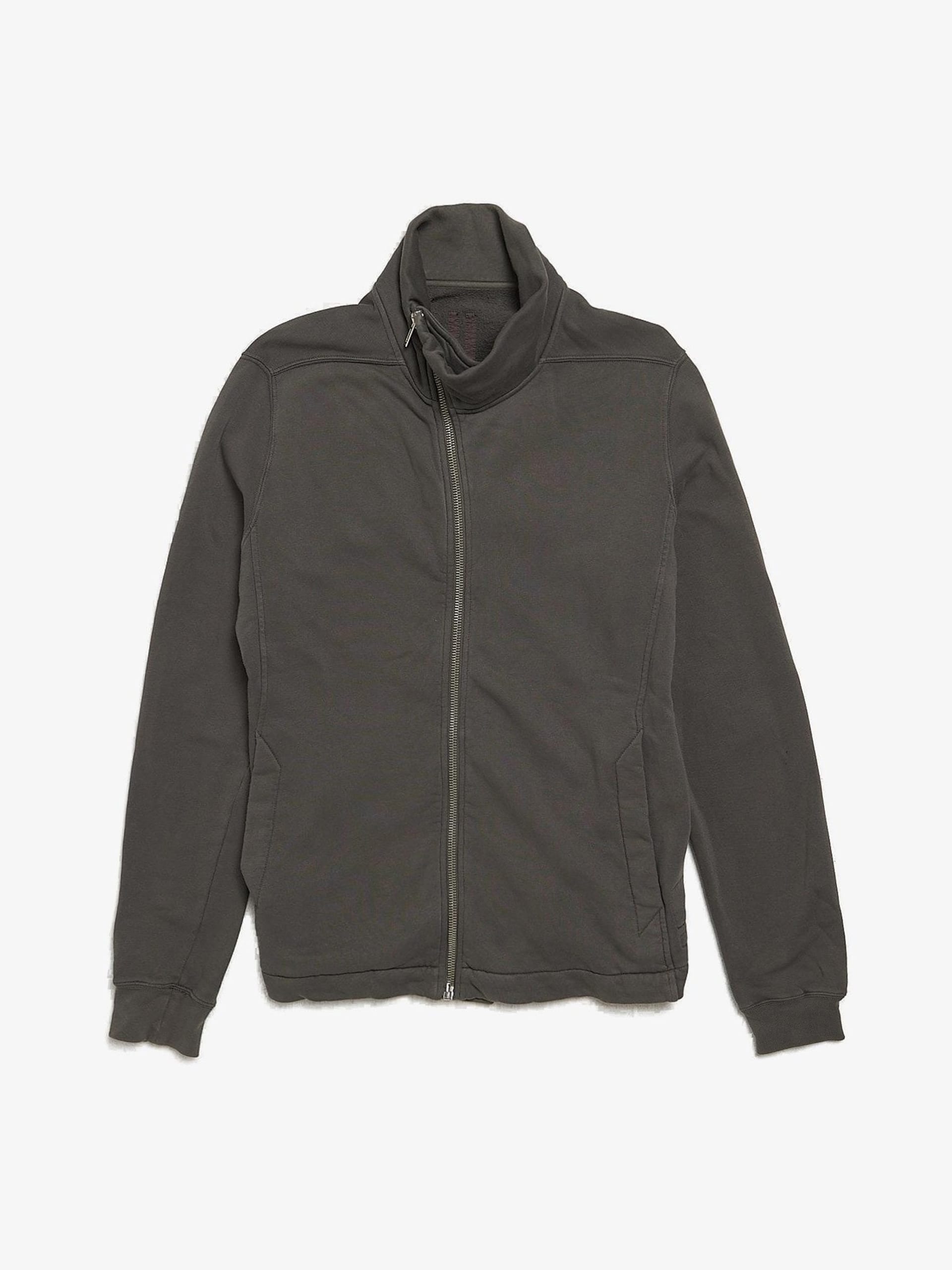 Rick Owens Drkshdw Dark Dust Zipped Mock Neck Sweatshirt