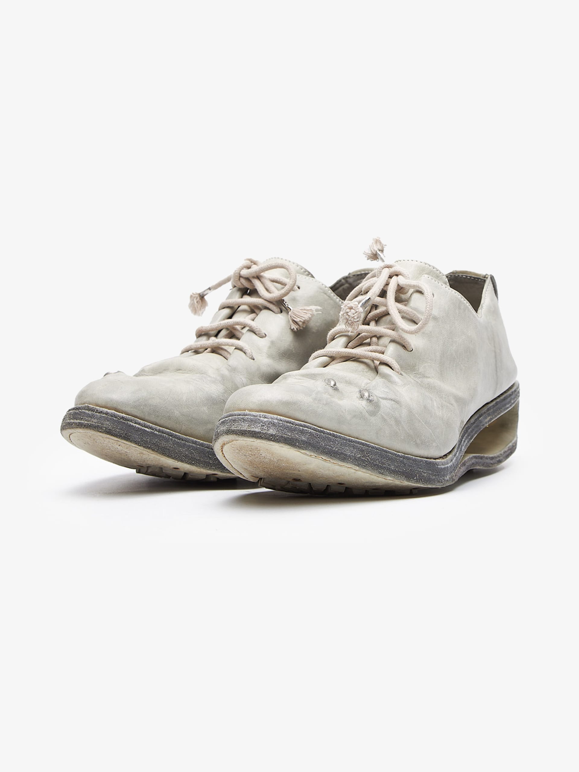 Carol Christian Poell Gray U Sole Low Derby Titanium Derby