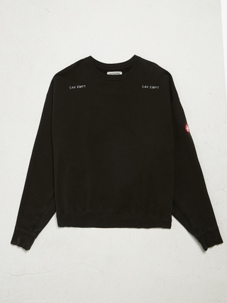 Cav Empt Black Double Logo And Back Printed Cotton Sweatshirt   2000000266992 47f826ded2aa1ead5da2897134efedfe 