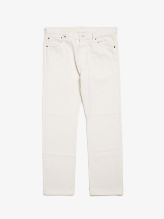 Levi's white denim jeans discount