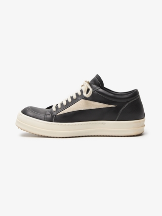Rick Owens Black Vintage Leather Sneakers