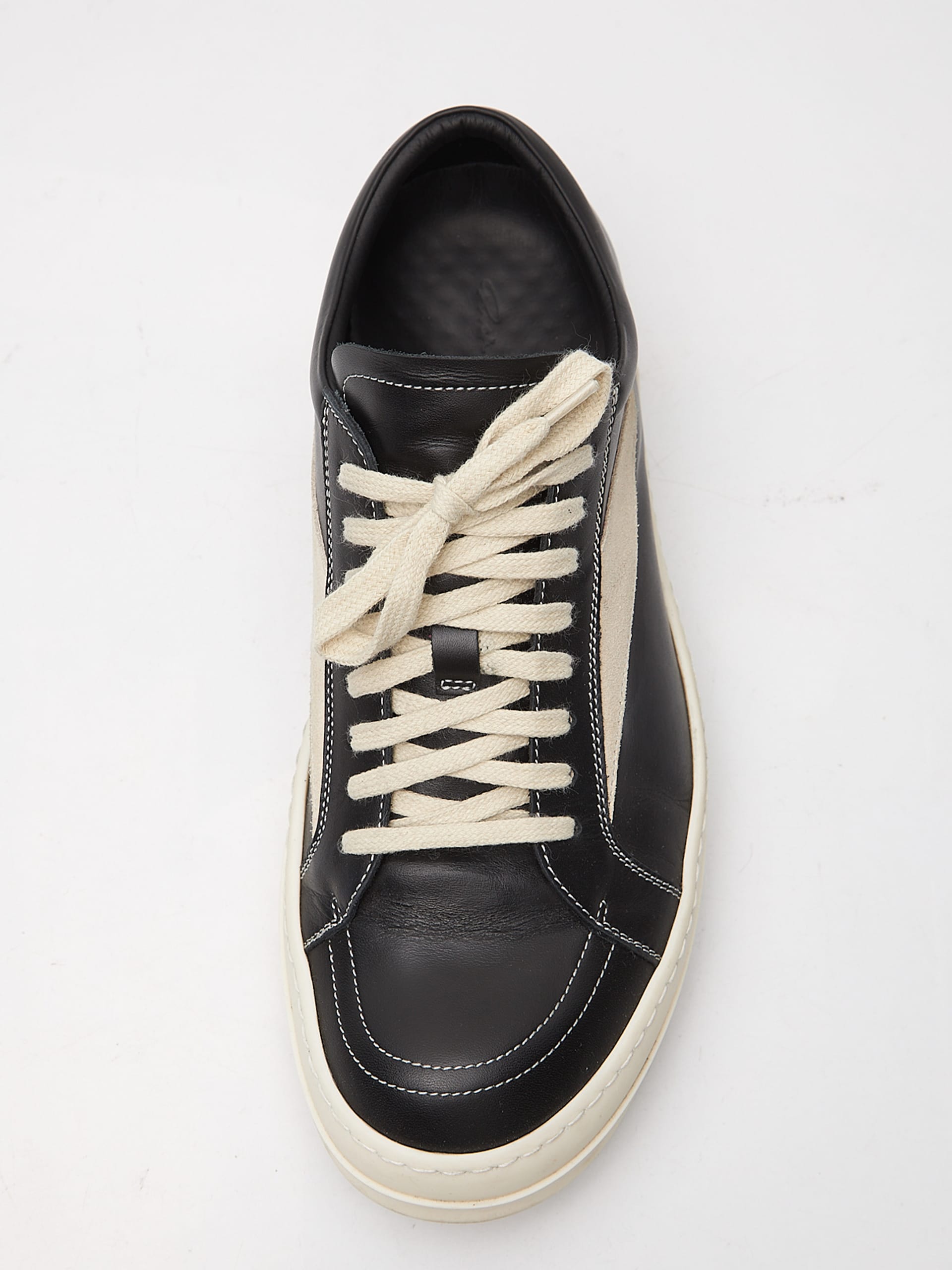 Rick Owens Black Vintage Leather Sneakers