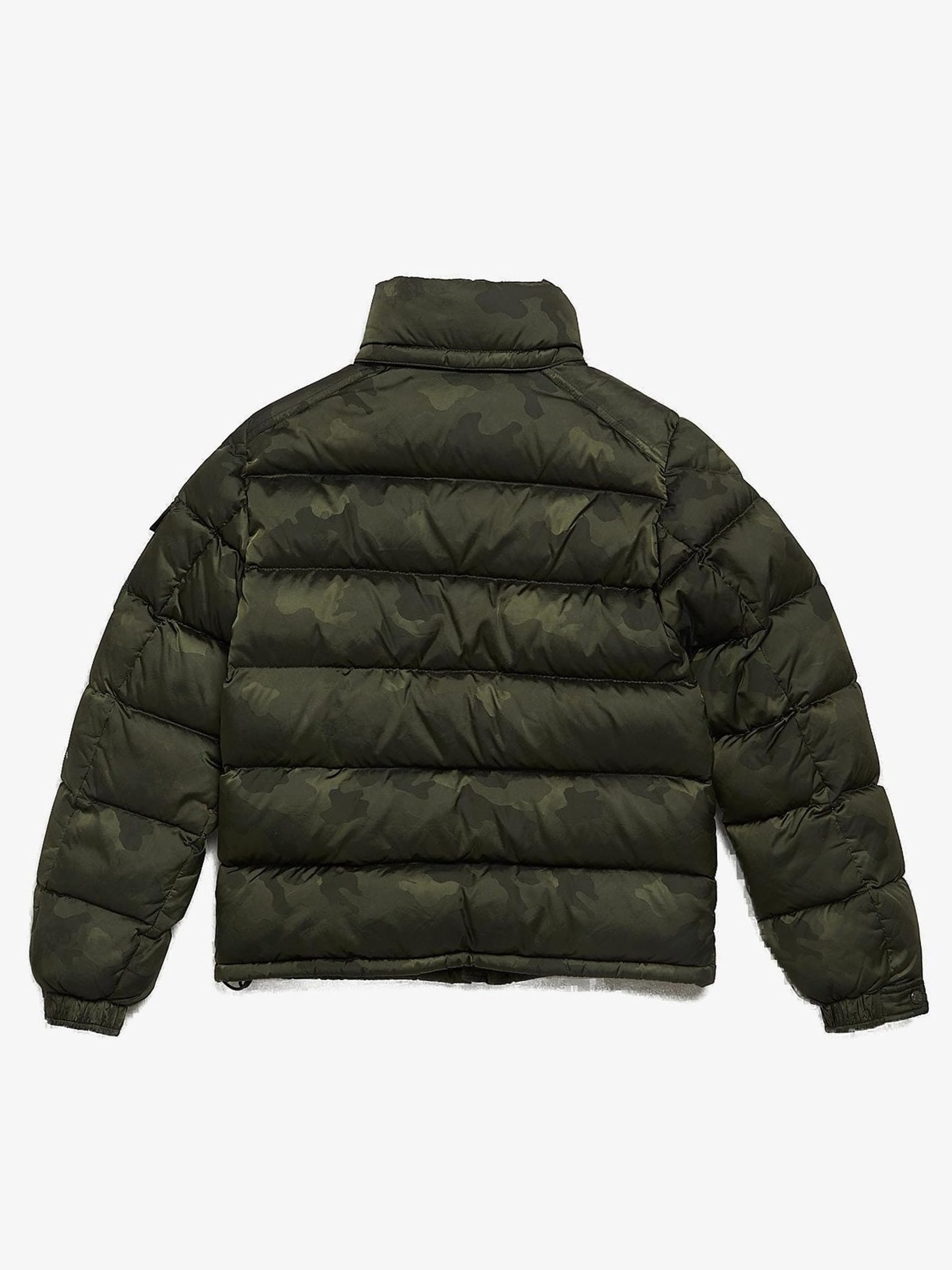 Moncler Camo Khaki Zipped Puffer Jacket