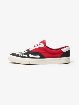 Amiri Black And Red Low Top Skeleton Sneakers