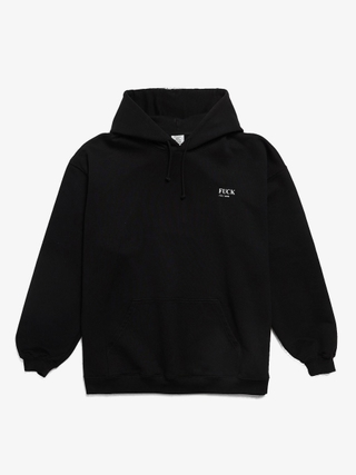 Vetements Black Fuck Printed Cotton Hoodie