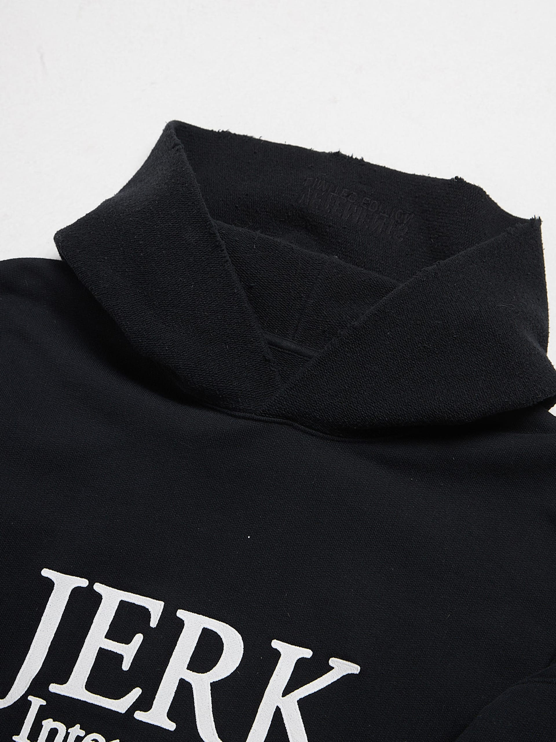 Vetements Black Distressed Reversed Jerk International Embossed