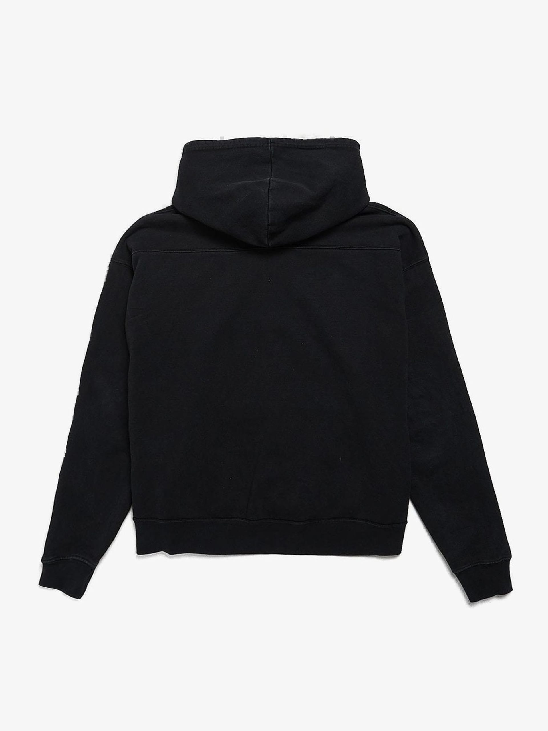 Rhude Black Massive Logo Embossed Cotton Hoodie