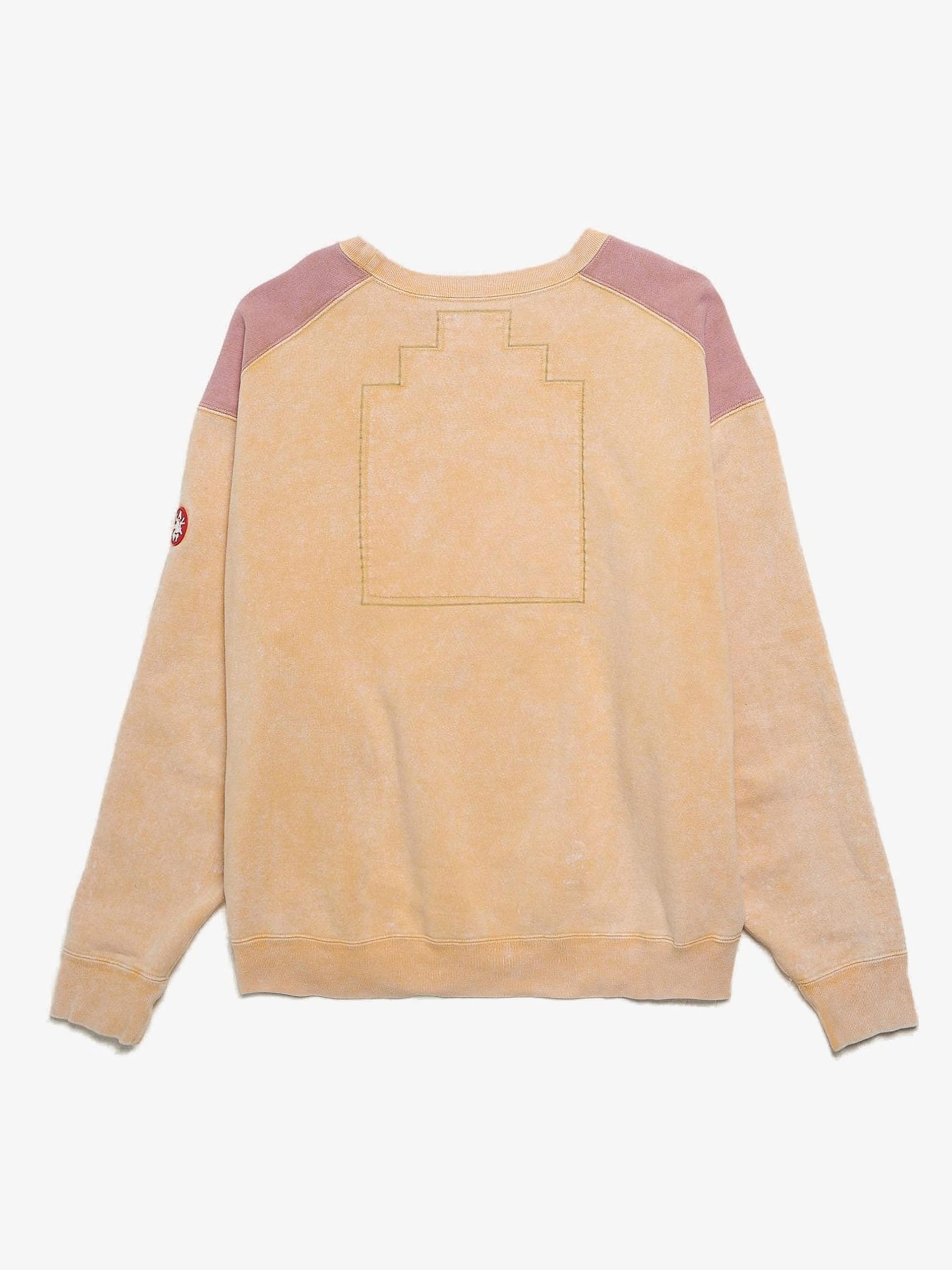 Cav Empt Peach and Pink Colorblock Cotton Sweatshirt