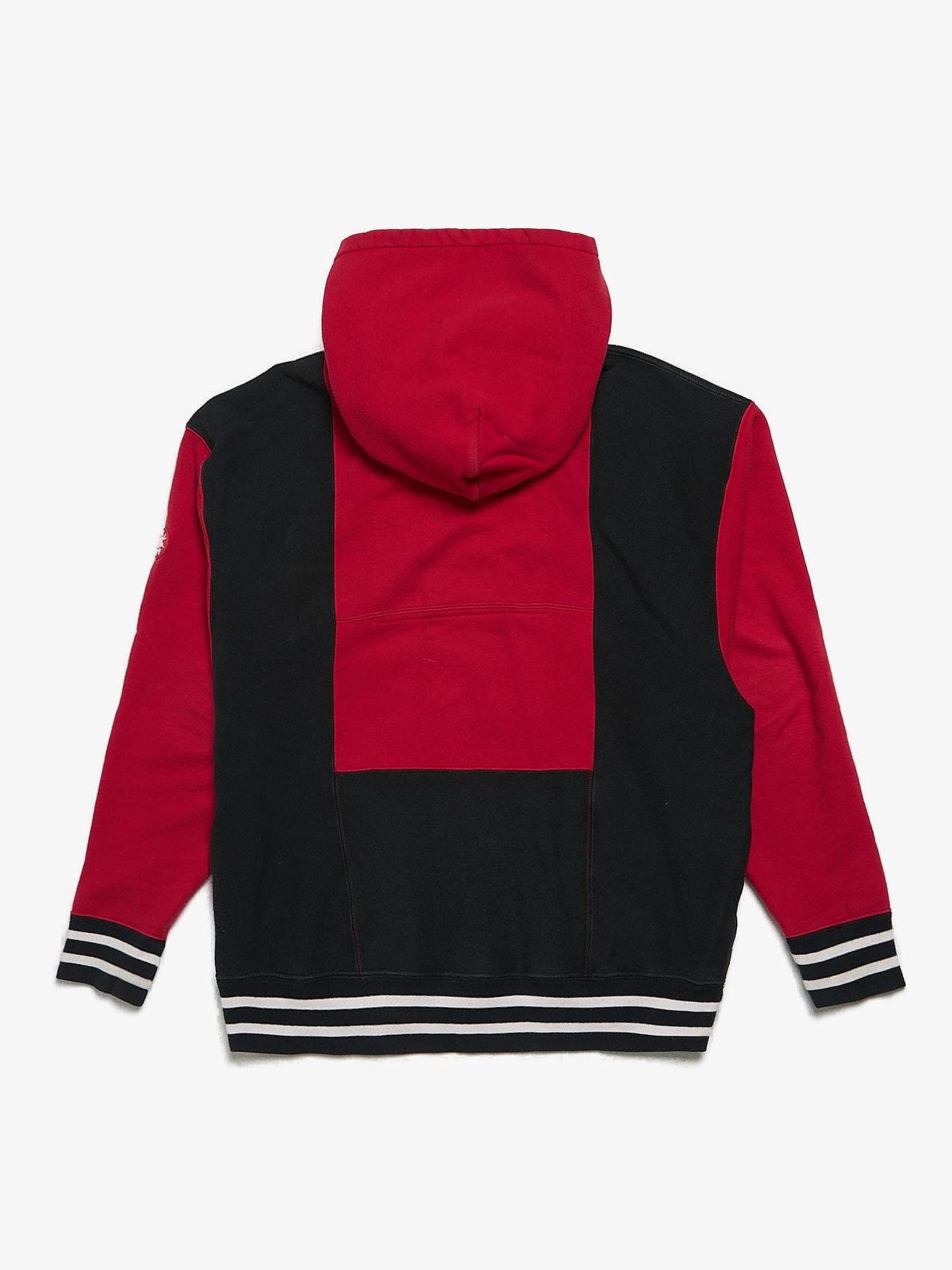 Cav Empt Black and Red Colorblock Phone Printed Cotton Hoodie