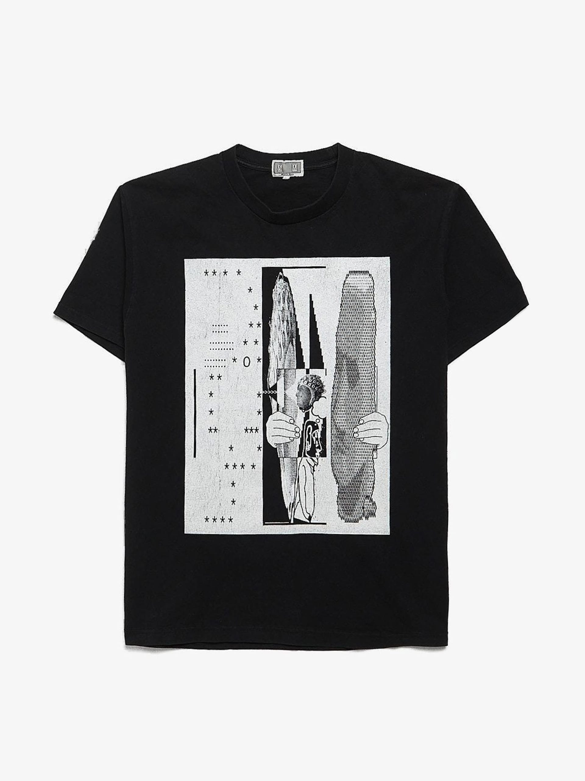 Cav Empt Black Abstract Printed Cotton T Shirt