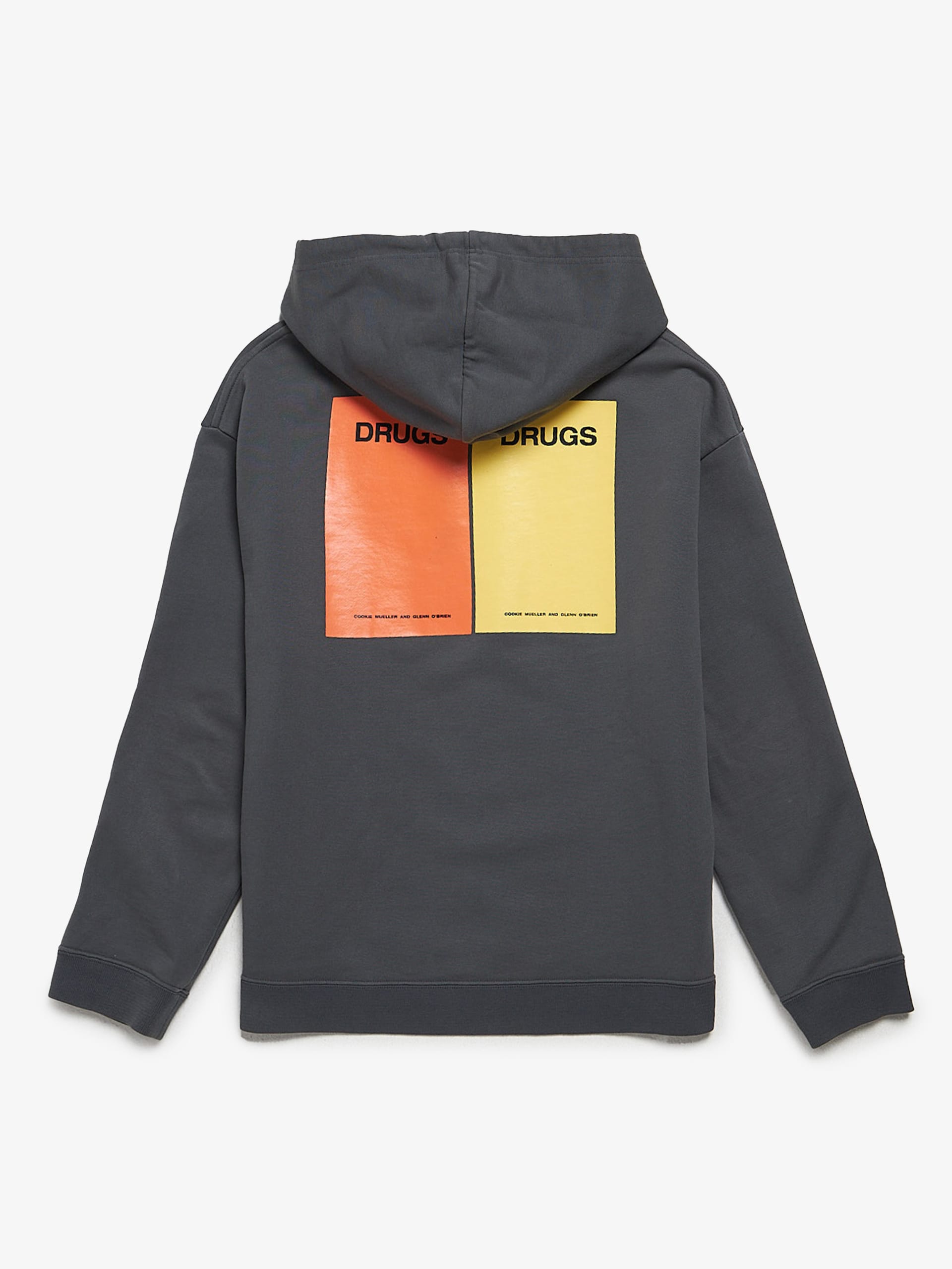 Raf Simons AW18 Gray Back Drugs Printed Cotton Hoodie