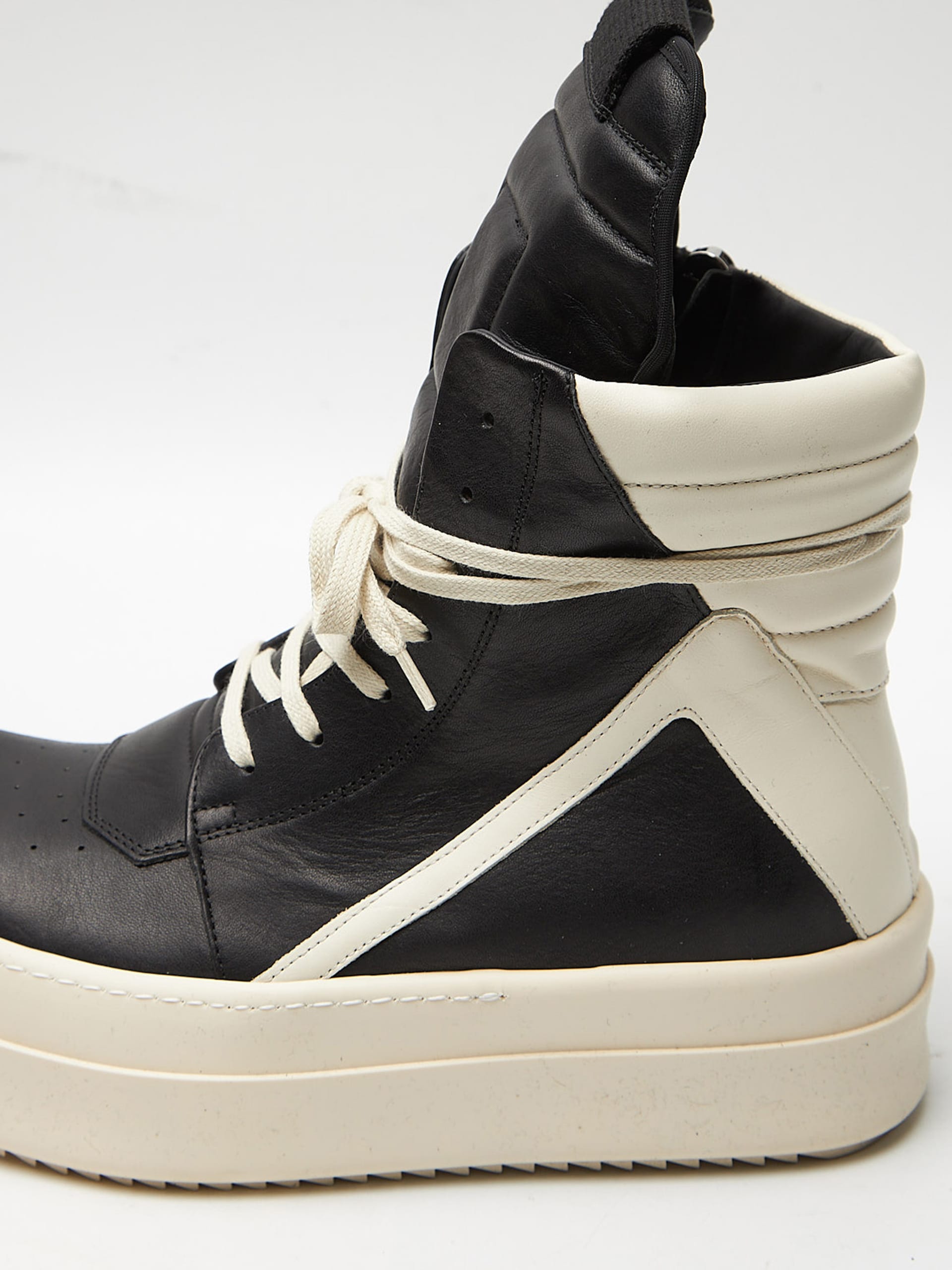 靴 Rick Owens Mega Bumper Geobasket 41 Rick Owens - MEGA BUMPER GEOBASKET ALL BLACK high-top