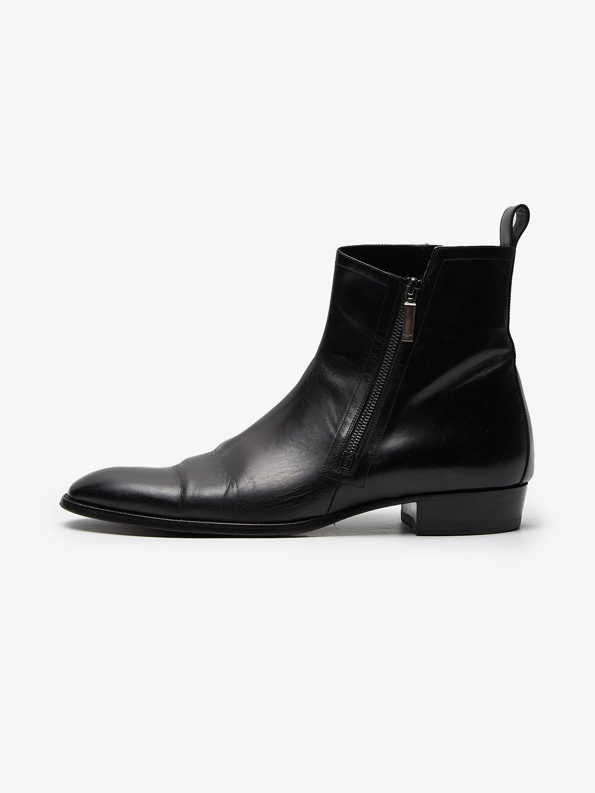 Saint laurent cheap zip boots