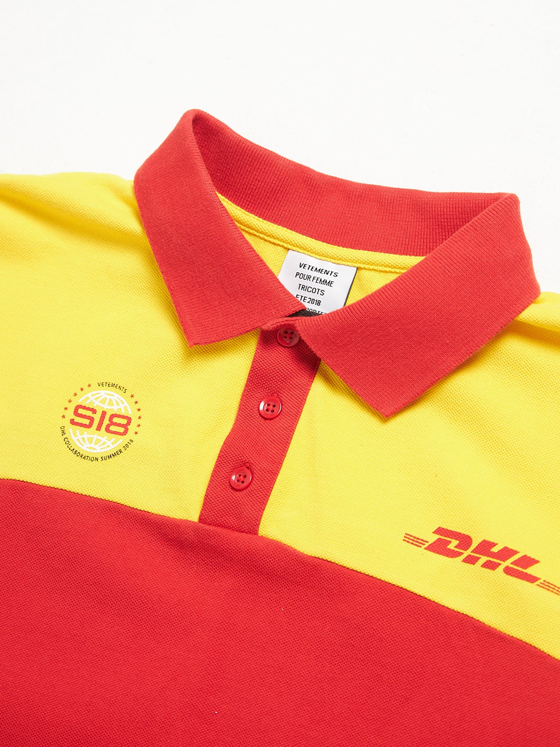 Vetements Red Yellow and Black DHL Jersey Cotton Longsleeve