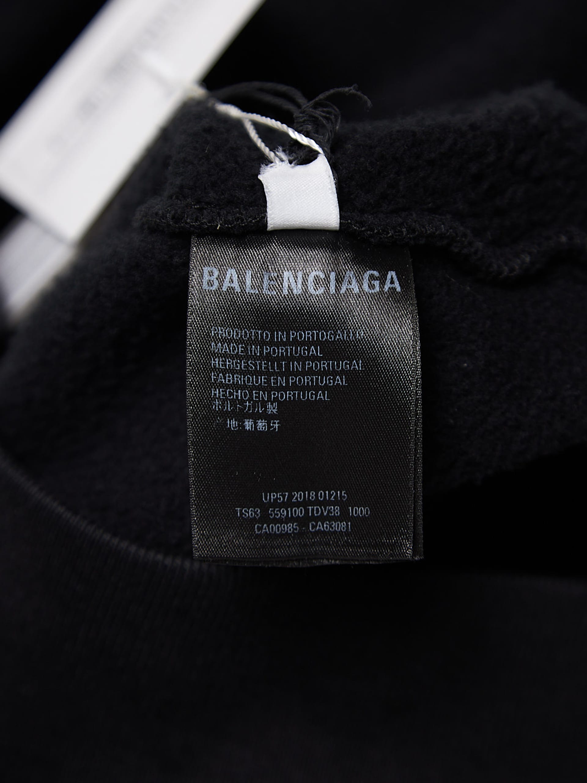 Balenciaga Black Speed Hunters Printed Zipped Hoodie
