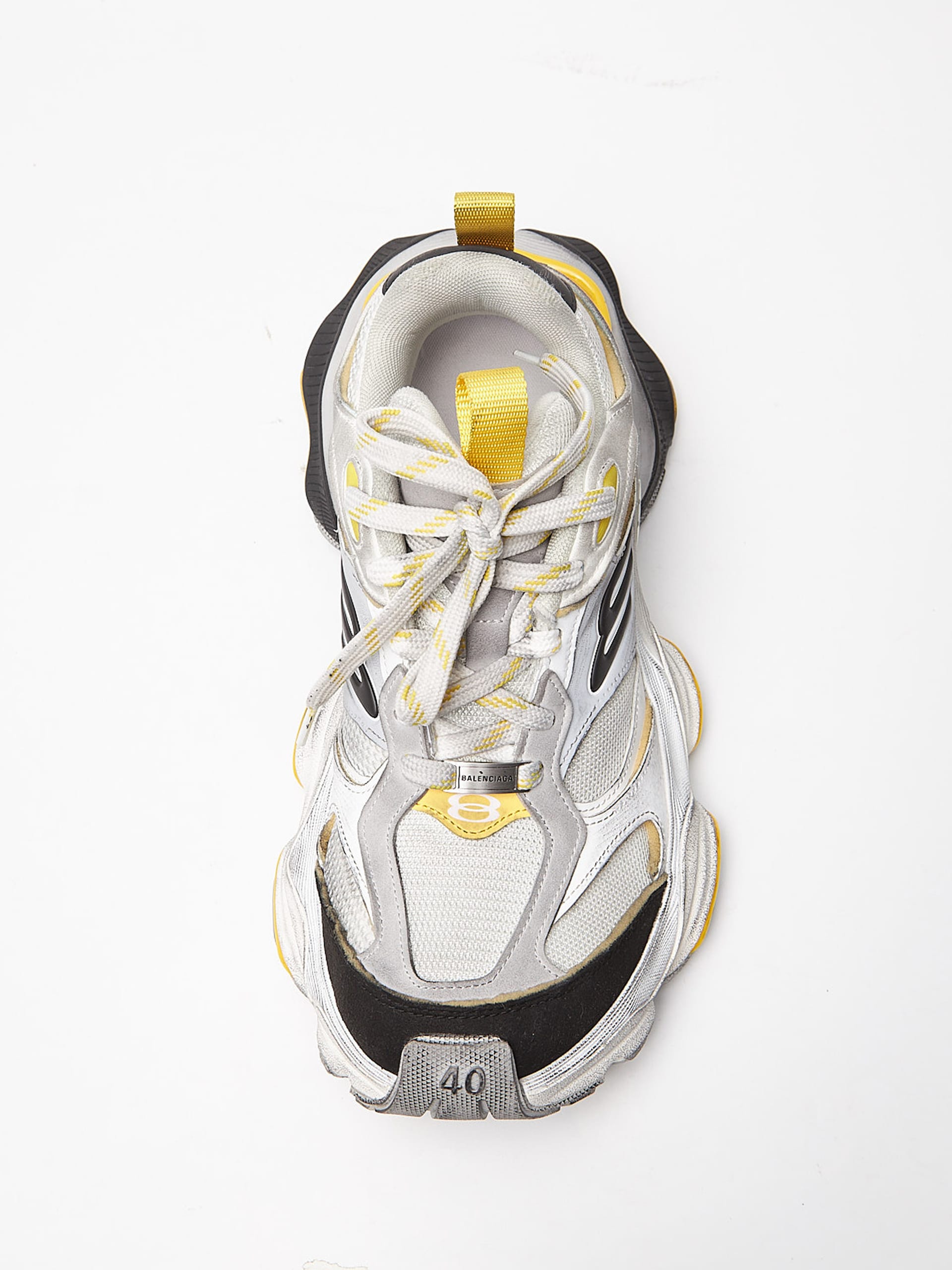 Balenciaga Gray & Yellow Cargo Sneakers