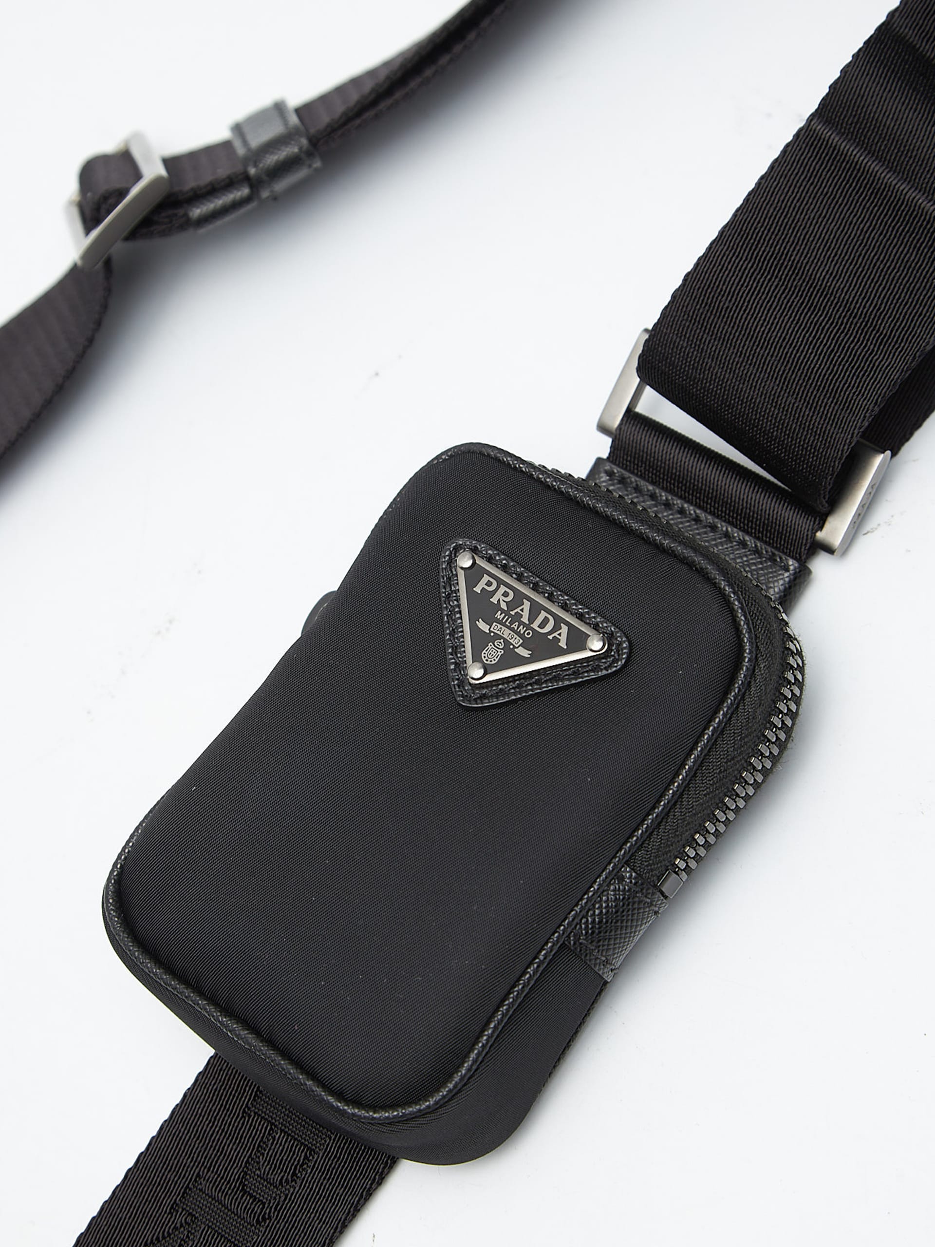 Prada black nylon crossbody bag hotsell
