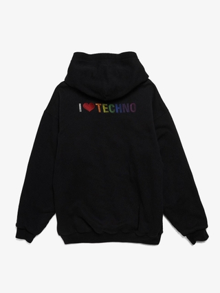 VETEMENTS: Black Raw Edge Hoodie