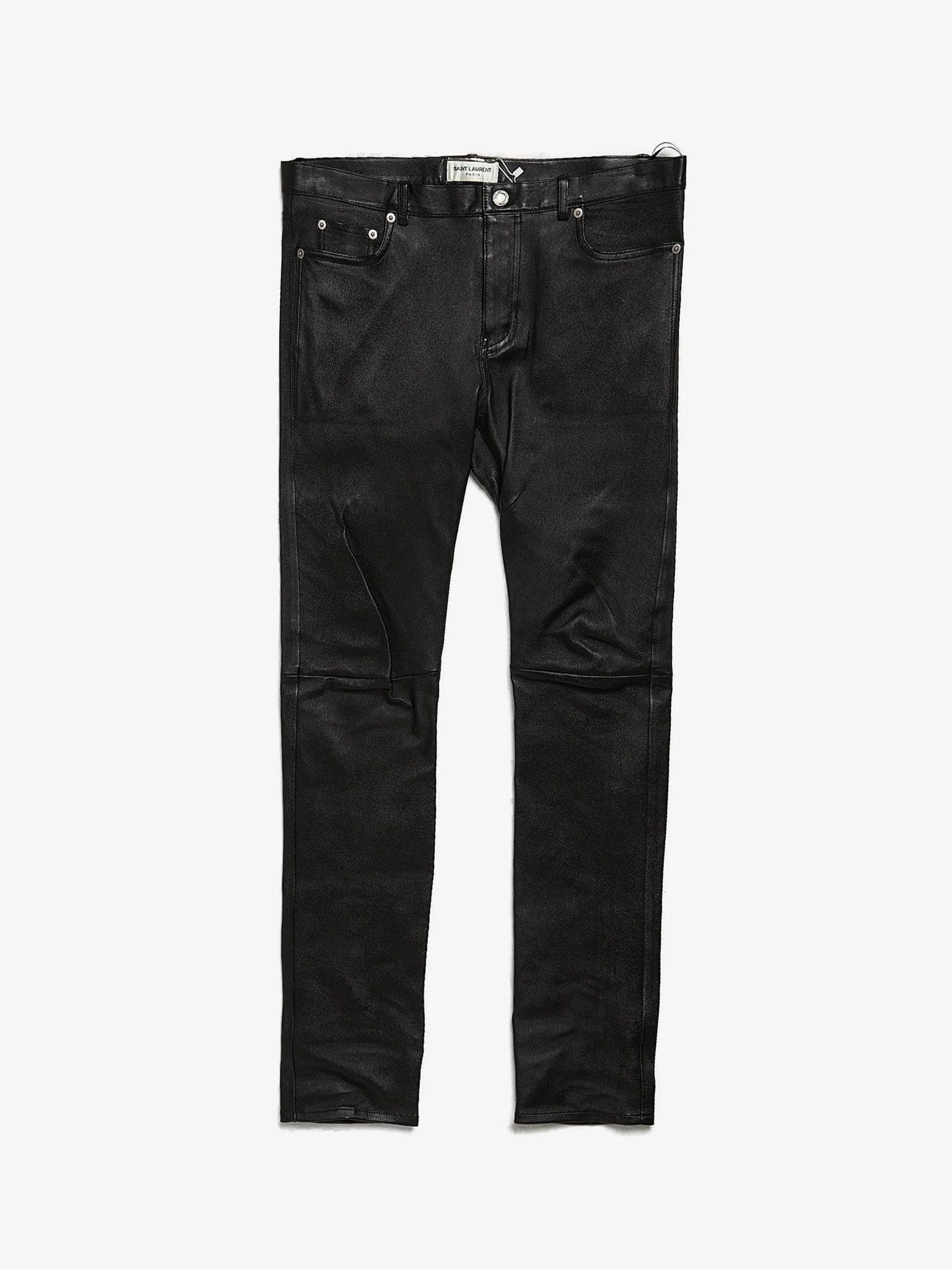 Saint Laurent Paris Black Zipped Cotton Pants