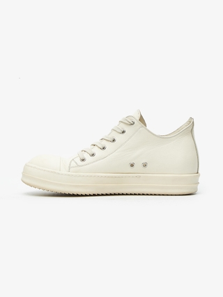 Rick Owens Drkshdw Milk Leather Low Ramones Sneakers