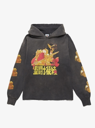 Saint Michael Gray Sex Pistols Logo Printed Dirty Distressed Boxy