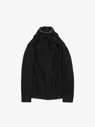 Carol Christian Poell Black Self Edge Rectangular Ramie and