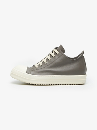 Rick Owens Drkshdw Gray Ramones Low Leather Sneakers