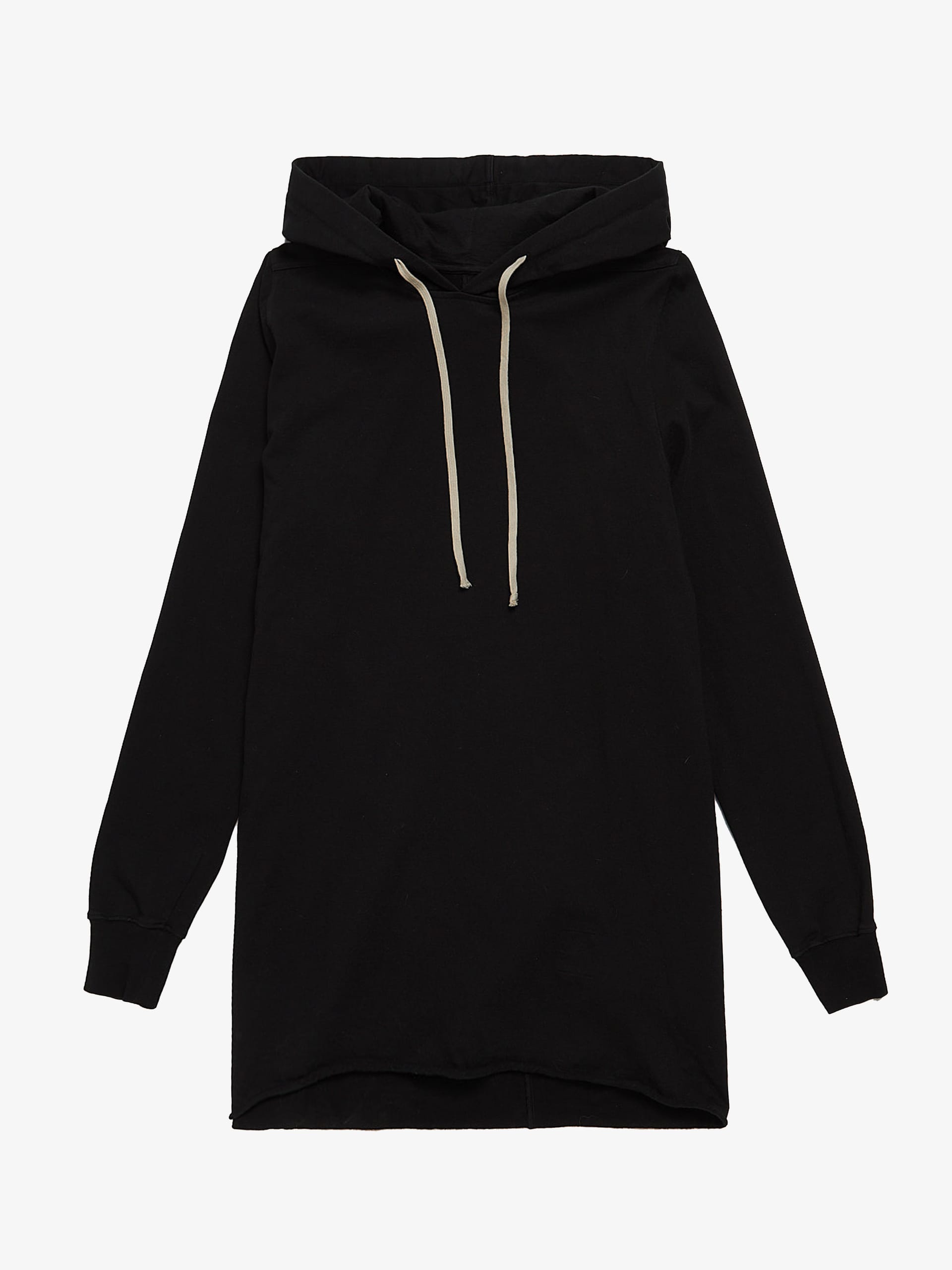 Rick Owens Drkshdw Black Long Pullover Cotton Hoodie