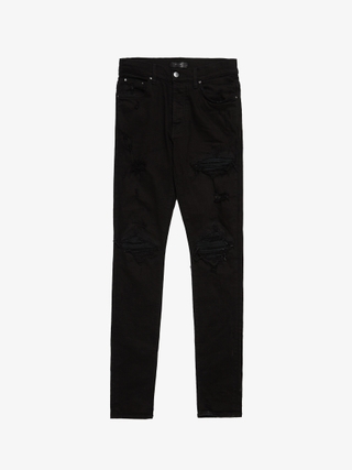 Rick Owens Drkshdw Black Waxed Detroit Cut Cotton Jeans Rick Owens Drkshdw Black Waxed Detroit Cut Cotton Jeans