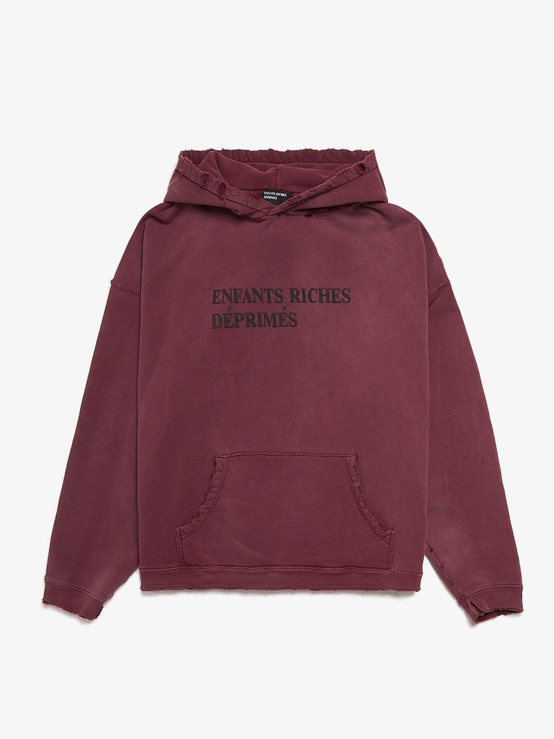 Enfants Riches Deprimes Vinous Destroyed Logo Printed Cotton