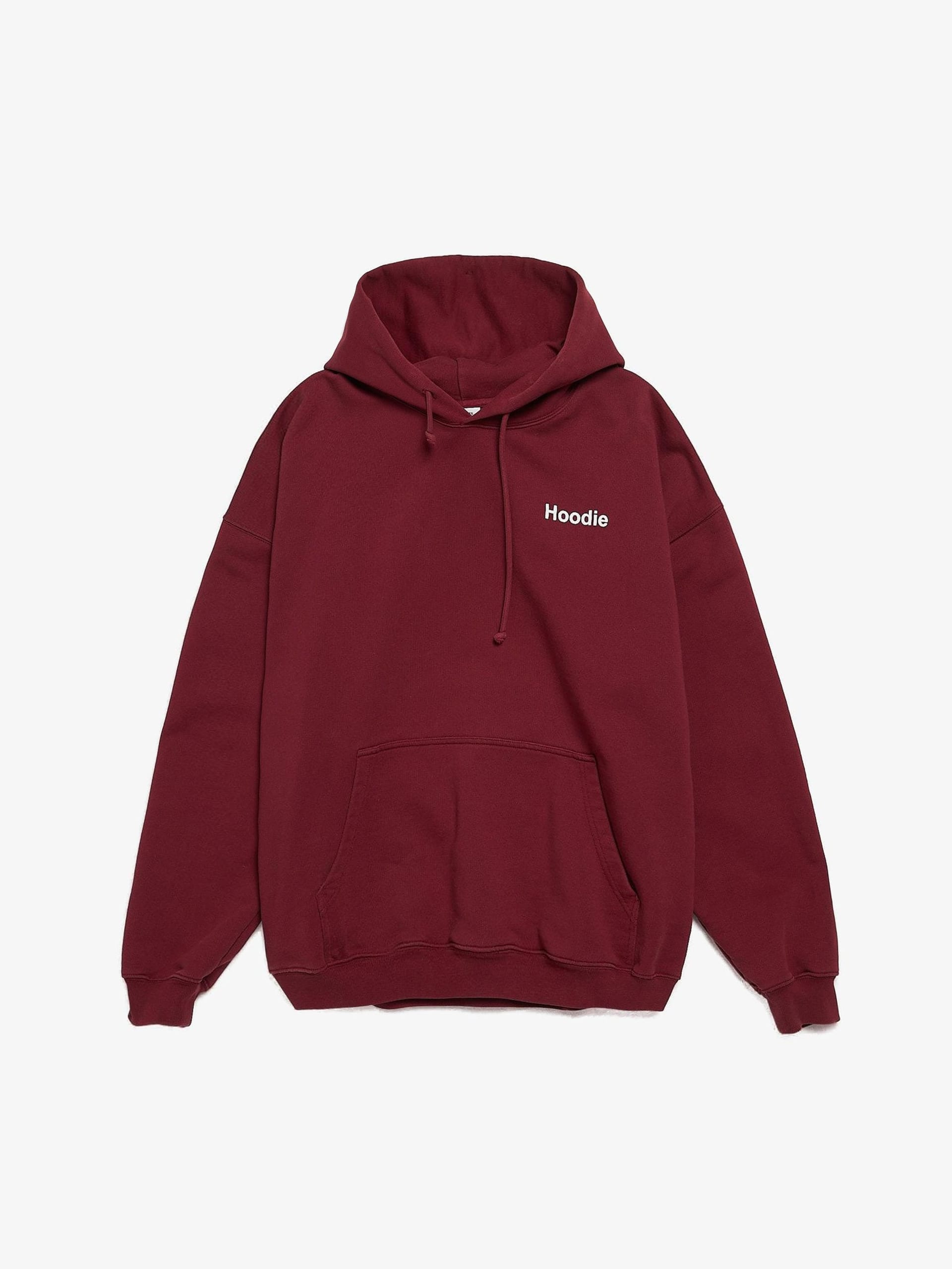 Vetements Burgundy Definition Printed Oversized Cotton Blend Hoodie