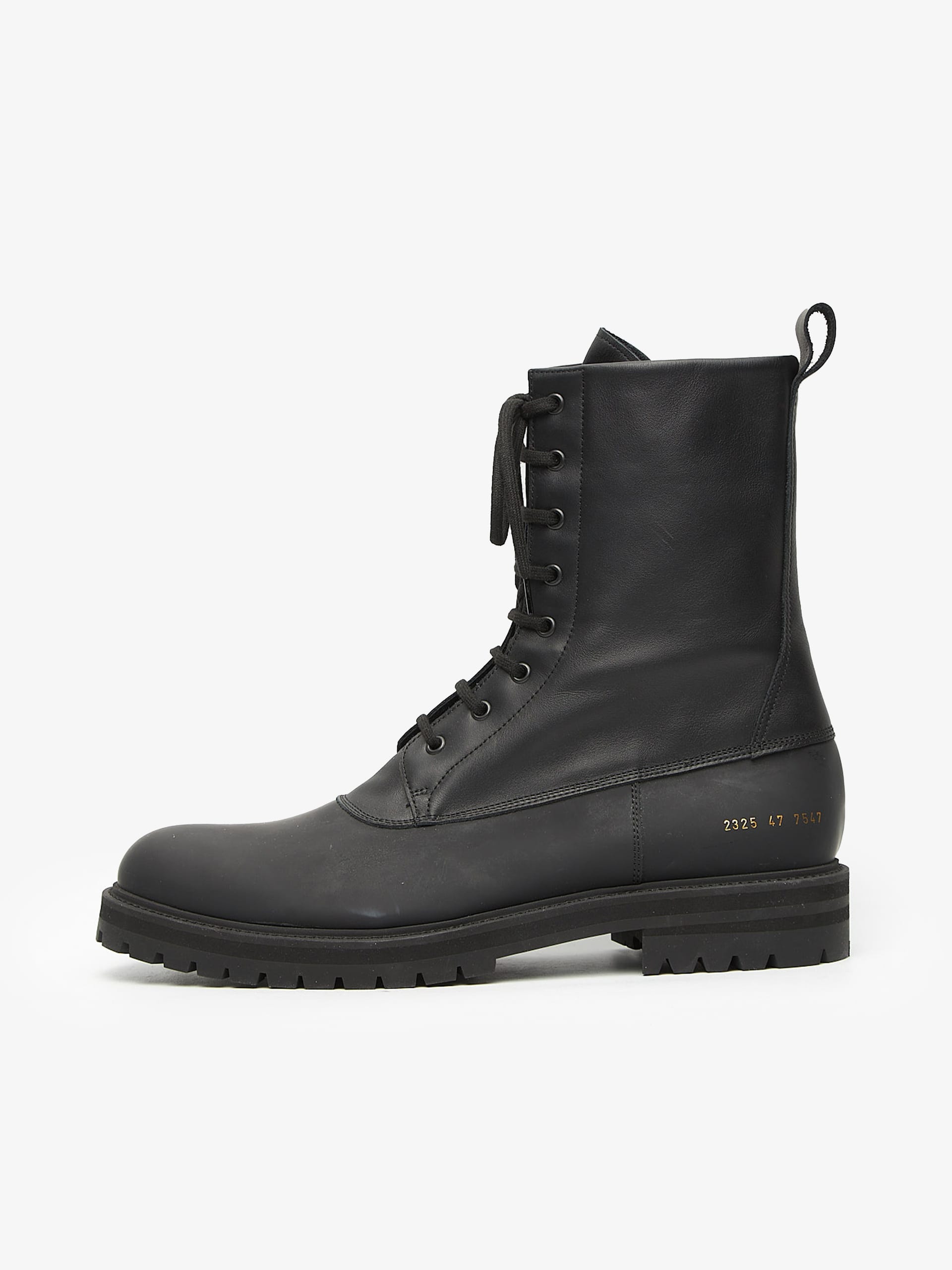 Common Projects Black Leather Lace-Up Boots Common Projects Combat Boot - Black – Kith main image 3
