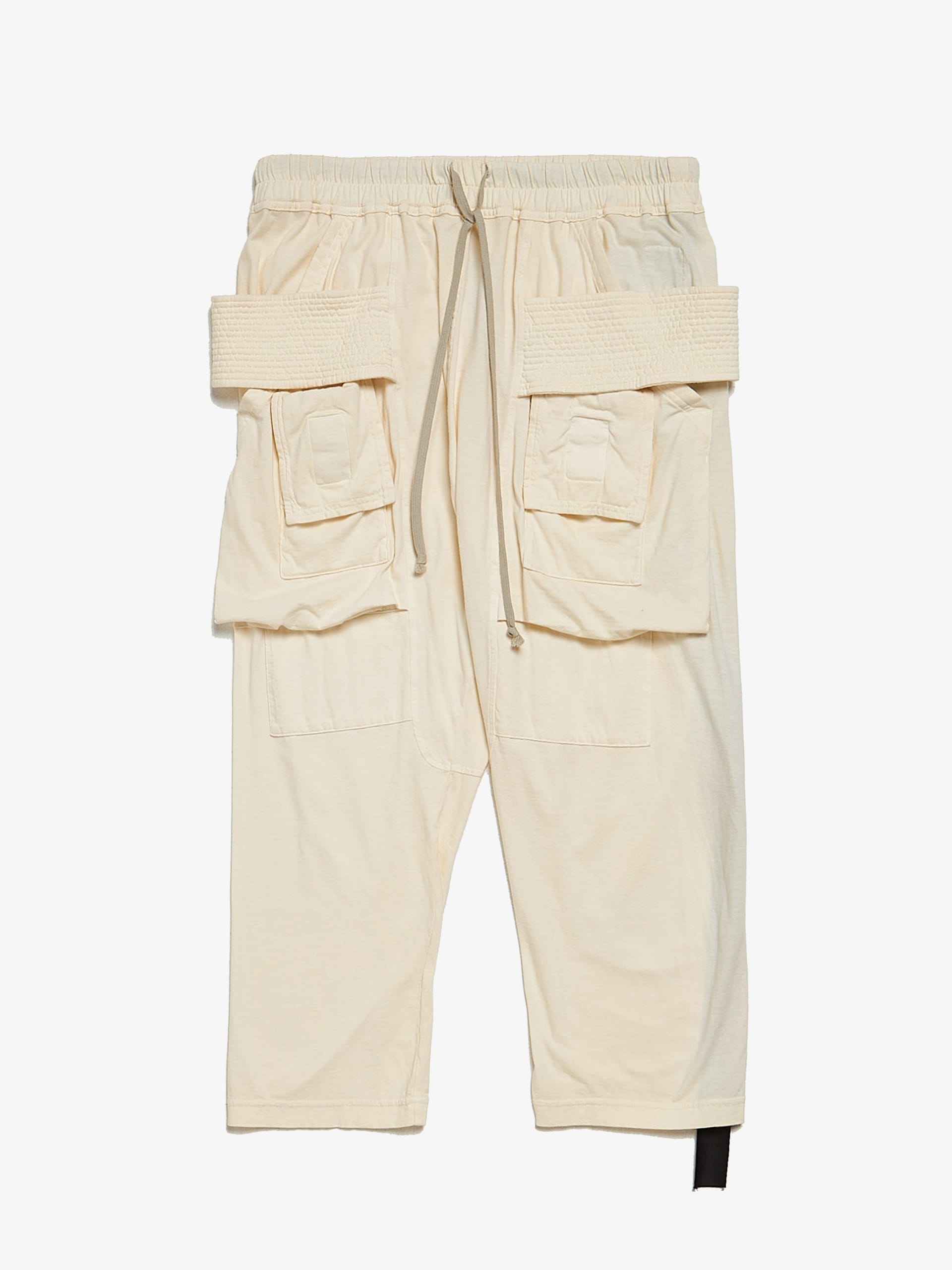 新品　FW23  Rick owens Cargo Cropped IT50 Cropped Denim Creatch Cargo Drawstring in Black – SVRN