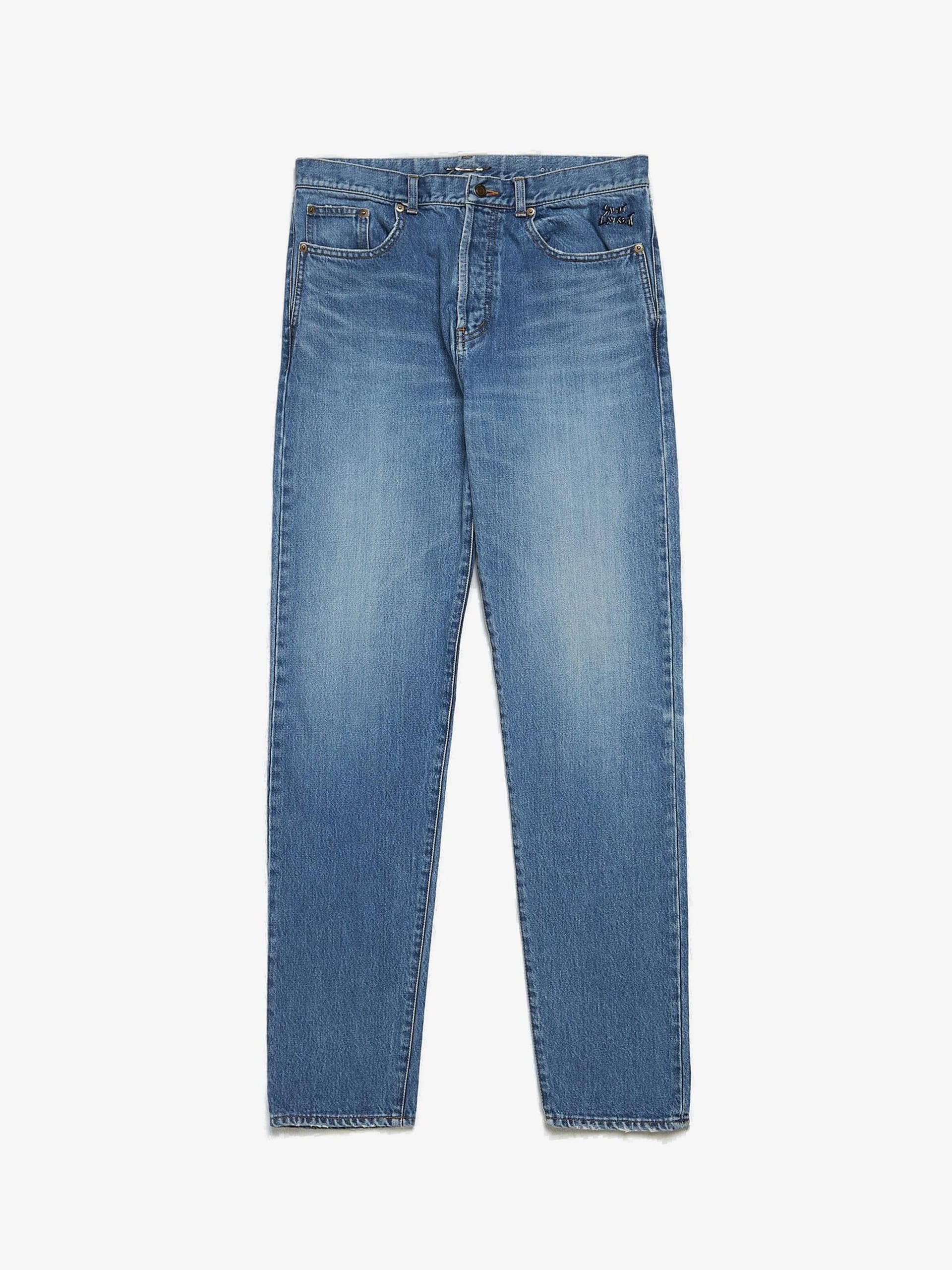【関税・送料込み】SAINT LAURENT JEANS BLUE COTTON JEANS Cassandre Jeans in Hawai Blue Denim | Saint Laurent | YSL BE