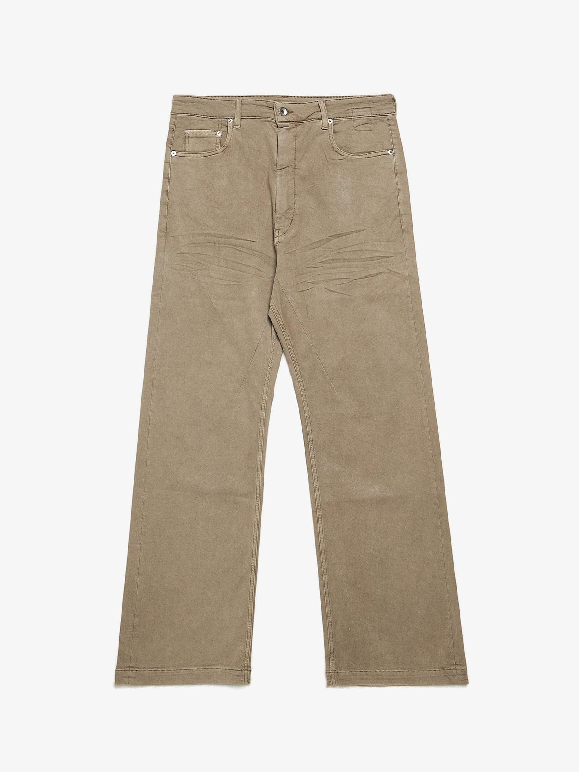 Rick Owens Drkshdw Gray & Brown Zipped Cotton Geth Jeans