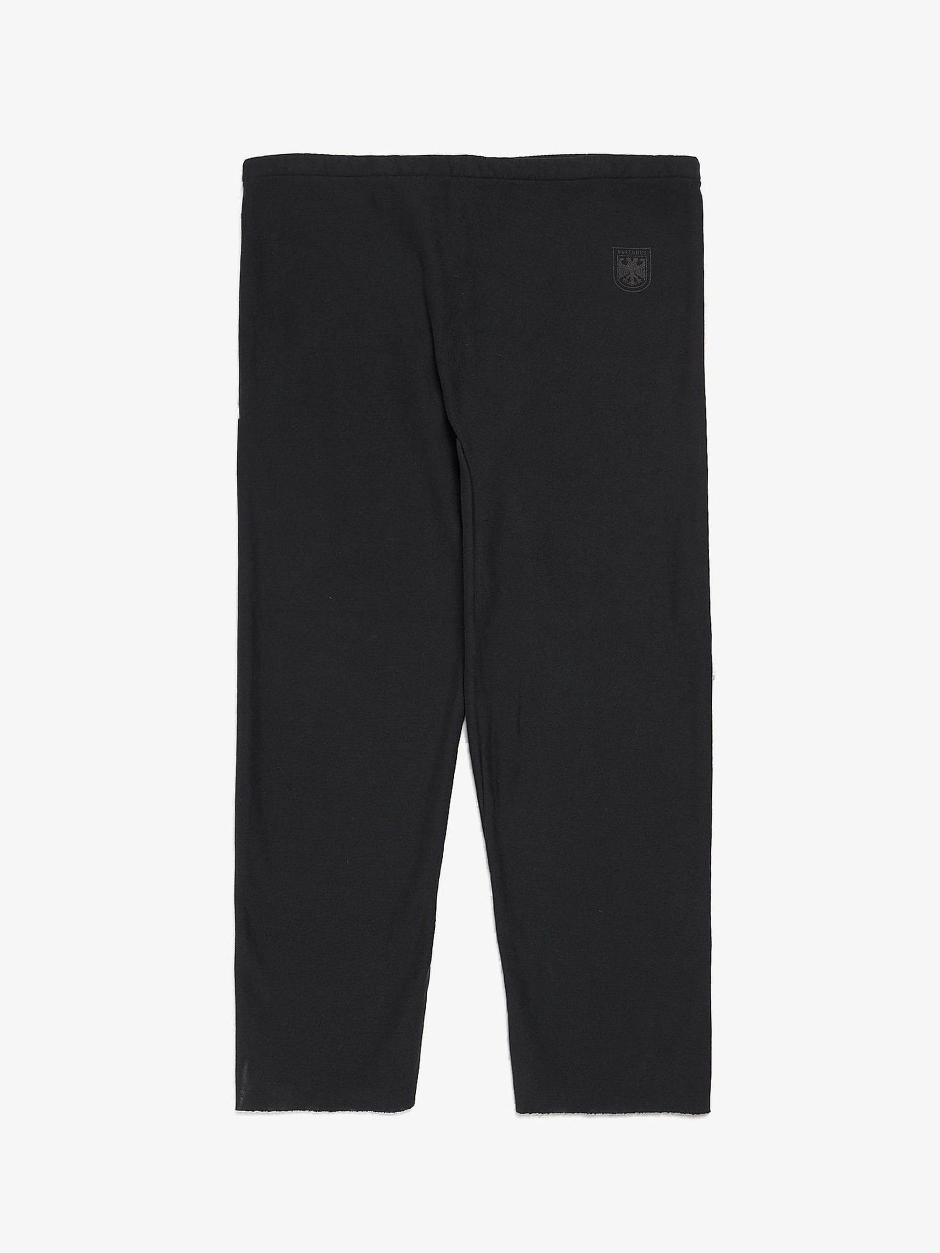 Yeezy Black Logo Laced Sweatpants