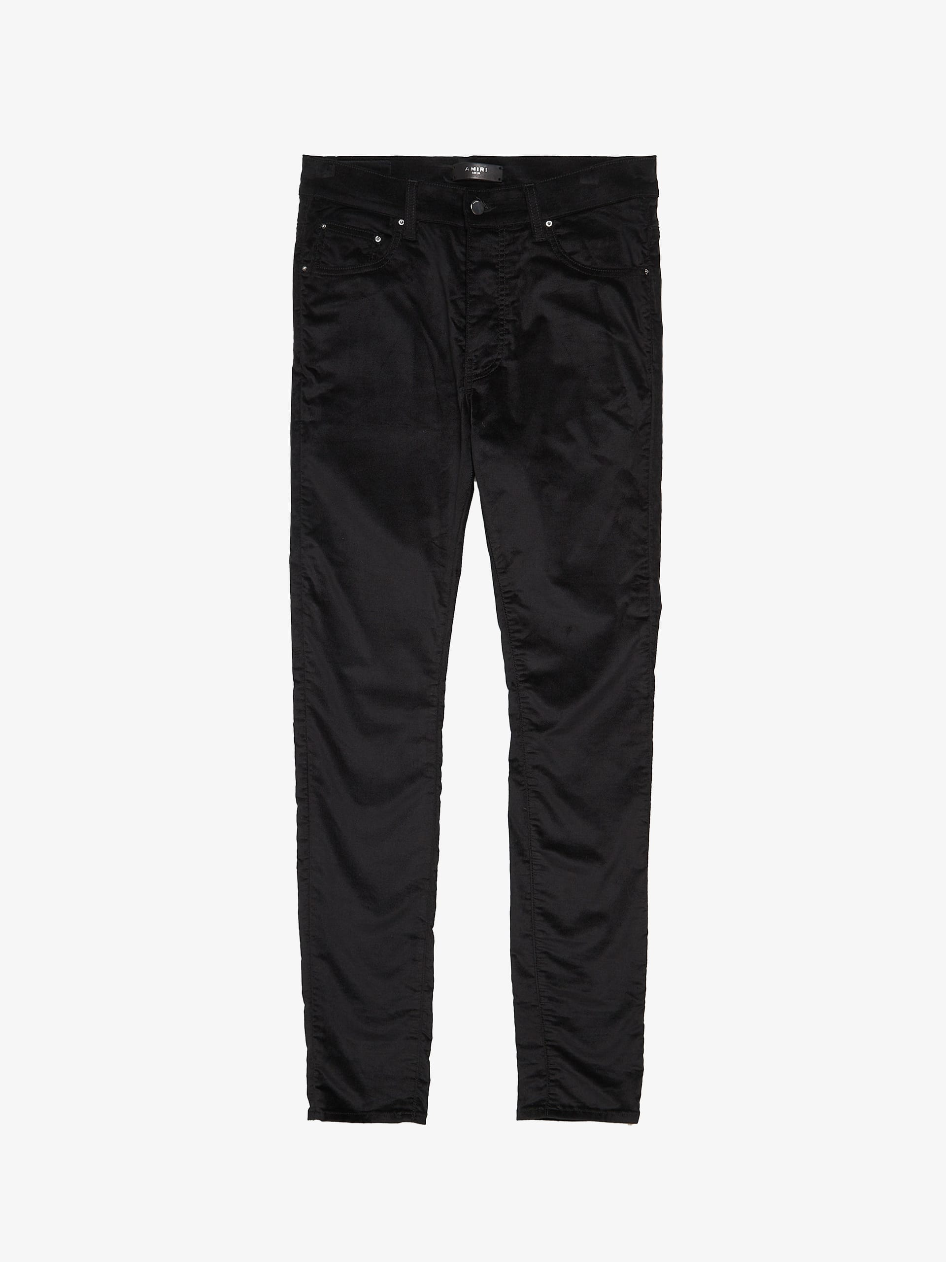 Flare Jeans Velvet Skinny Jeans AMIRI Black Velvet Skinny Stack Jeans