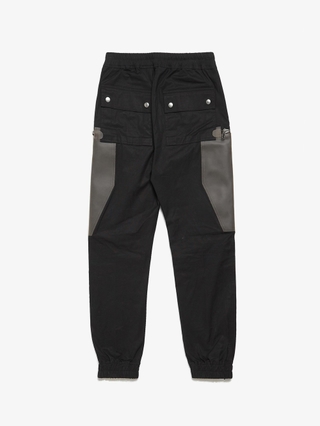 Rick Owens Drkshdw Black Faux Leather Collapse Cut Pants